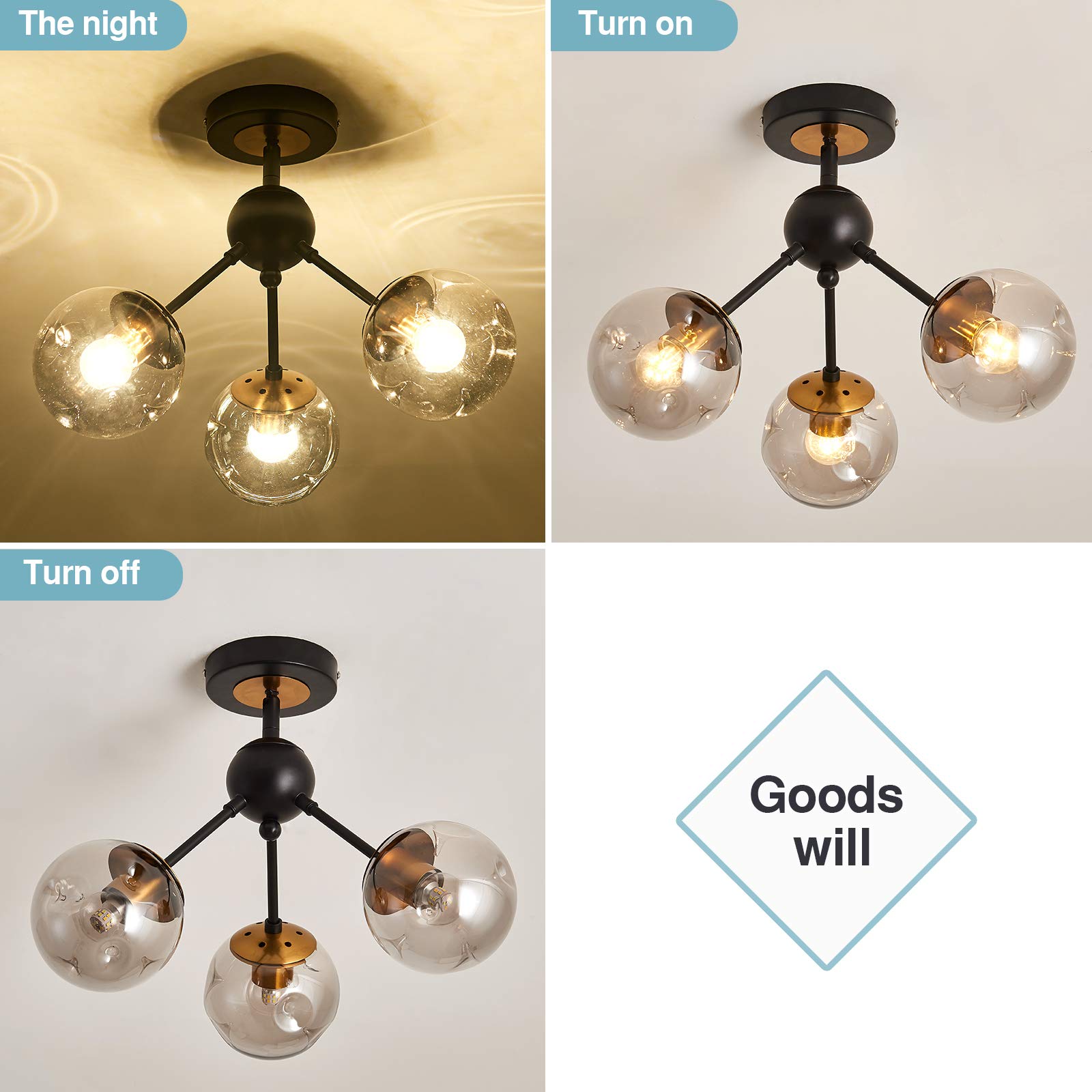 Szxykeji 3-Light Chandelier