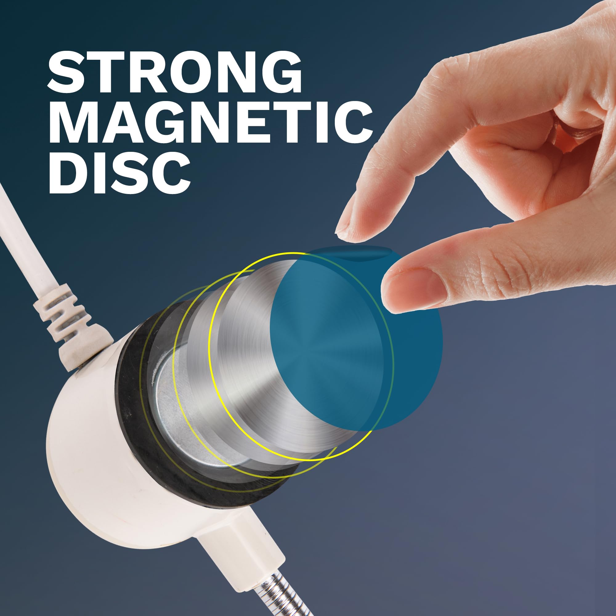 FAJ Sewing Machine Light, 60 LED, Magnetic, Flexible, 2 Pack with 4 Mount Discs, Black, Metal