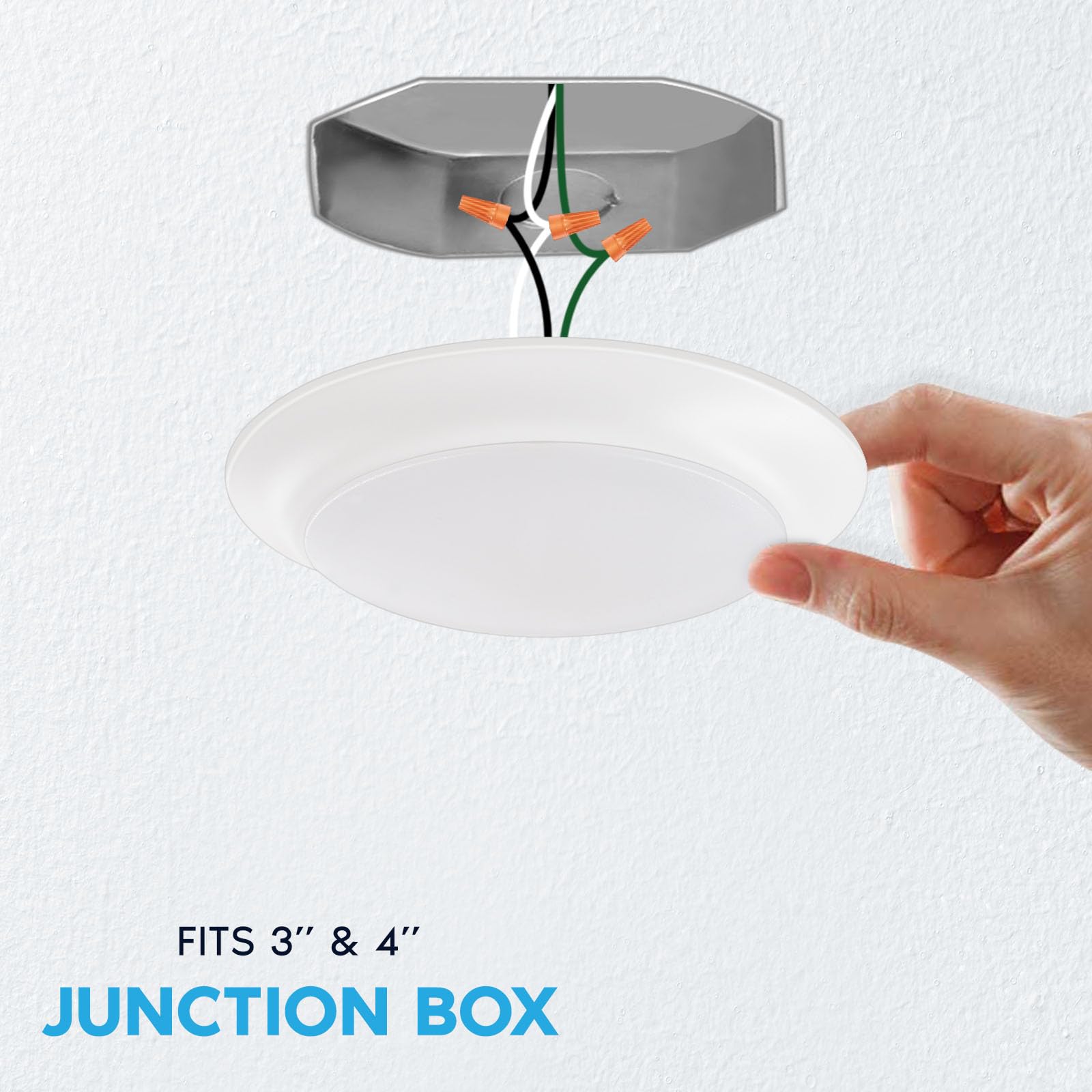 Luxrite 6 Inch Led Disk Lights  Dimmable Flush Mount Ceiling Light  5Cct Selectable 2700K 3000K 3500K 4000K 5000K  12.5W  1000Lm (White  6 Count (Pack Of 1))