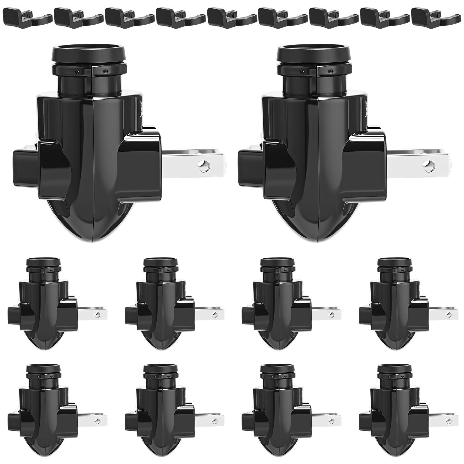 Tuanse 10 Sets Plug in Night Light Module Night Light Base with Shade Mounting Clip Plastic Lights Rotating Base for Making Your