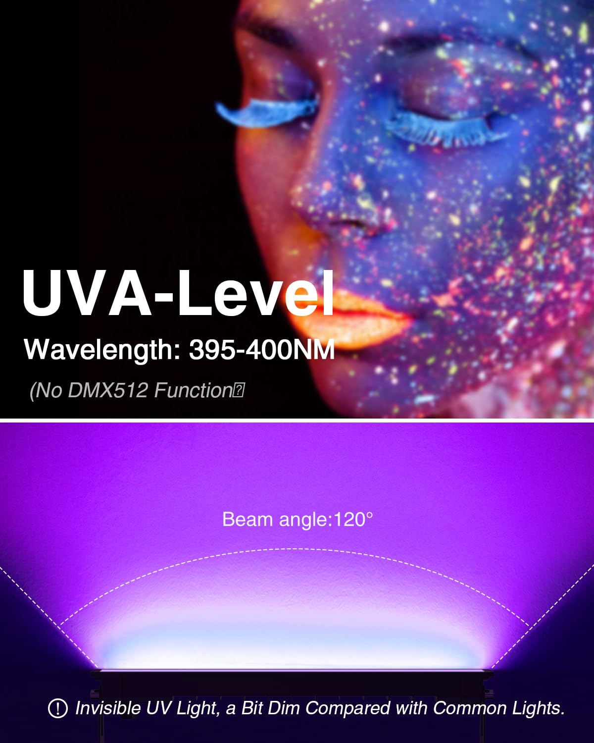 Onforu 42W Led Black Lights - 4 Pack, Blacklight Bars For Halloween, Bedroom, Body discomfort-reducingt, Stage Lighting, Model Ctc42Uv