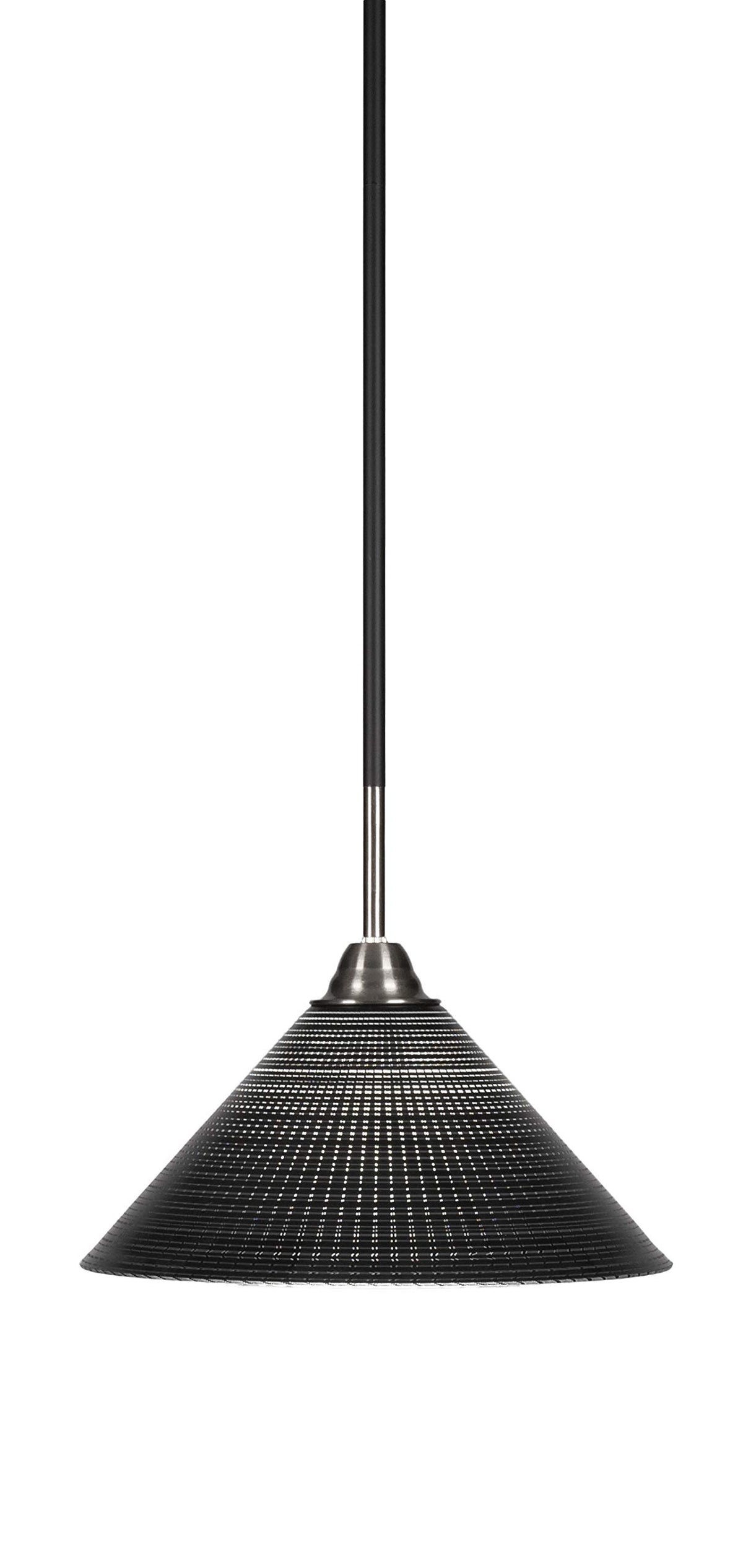 Toltec Lighting Paramount 1 Light Pendant In Matte Black & Brushed Nickel (3401-Mbbn-4009)
