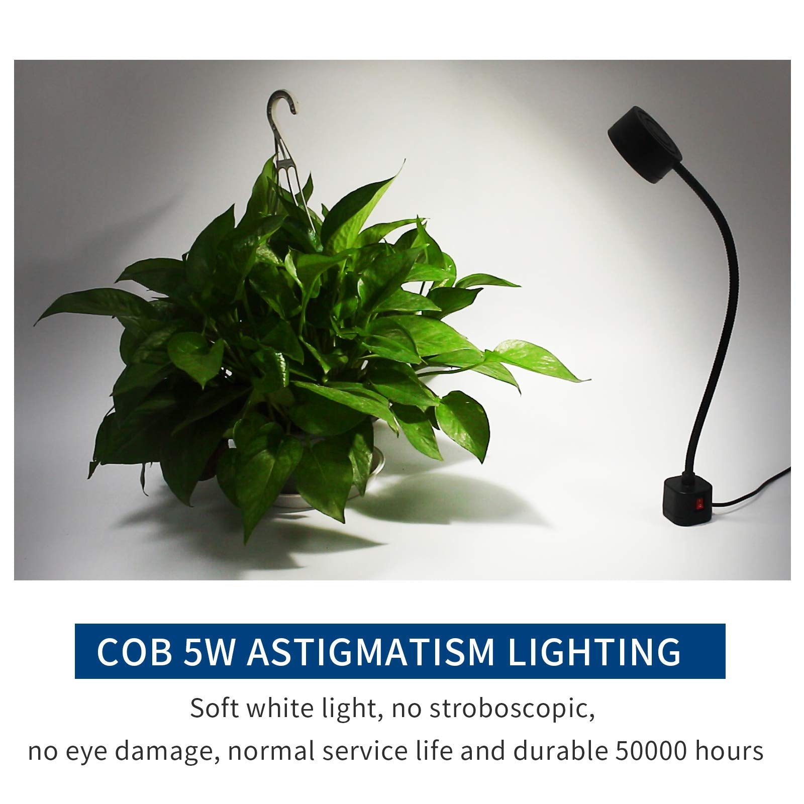 S SHUN CAN DA LED Magnetic Work Light, 500 Lumens, 300mm Flexible Gooseneck, ABS, Black, Model 6101