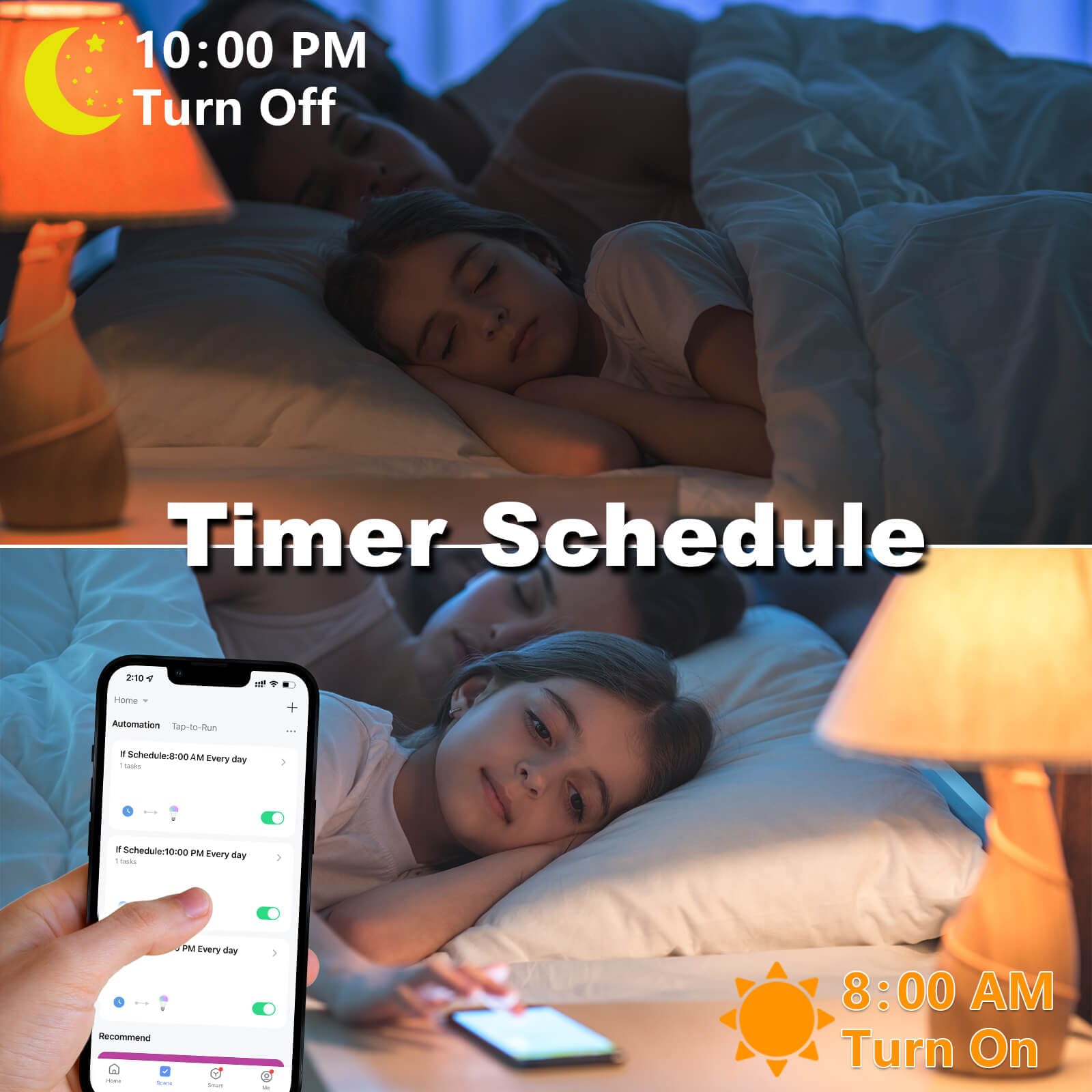 Ledeply A15 Led Smart Bulb, Compatible With Alexa, Google Home, E26, 5W=40W, Color Changing, Dimmable Wifi Light Bulbs, No Hub R