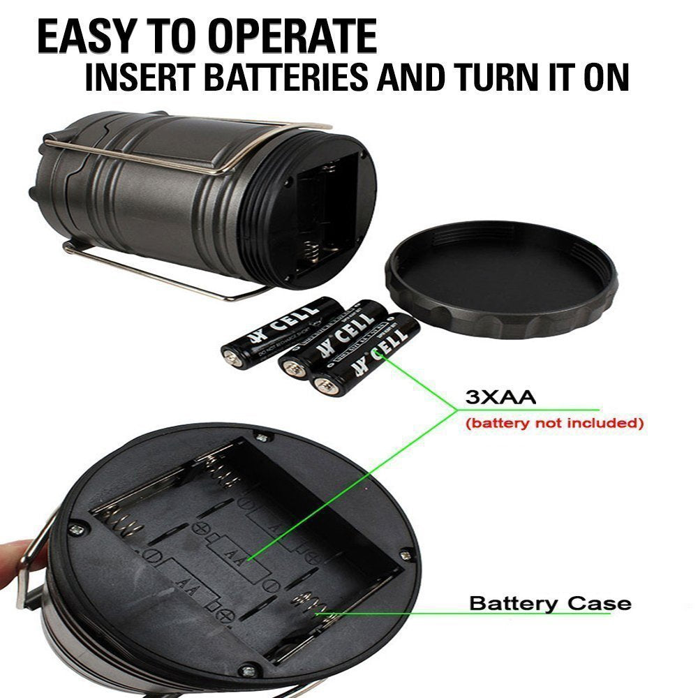 Elevon Ultra Bright LED Collapsible Water Resistant Camping Lantern Flashlights