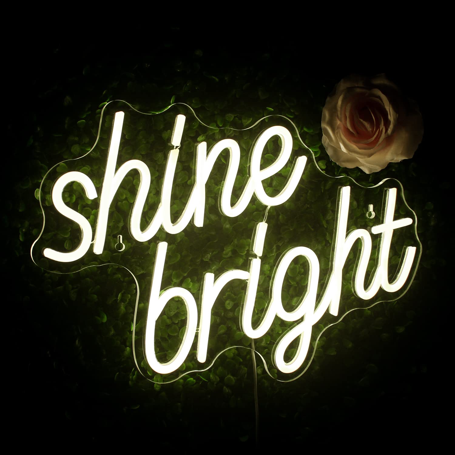 Looklight Neon Sign - Warm White LED Wall Decor, 11inx16.5in, Acrylic, Shine Bright Design for Home, Bedroom, Bar, Party