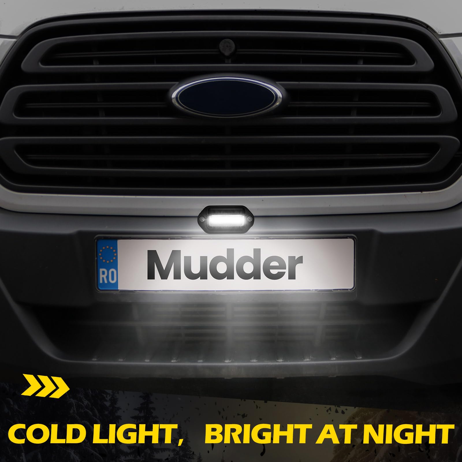 Mudder License Plate Light - 12V, 6 LED, Waterproof Taillight for Truck, SUV, Trailer, RV, Boats