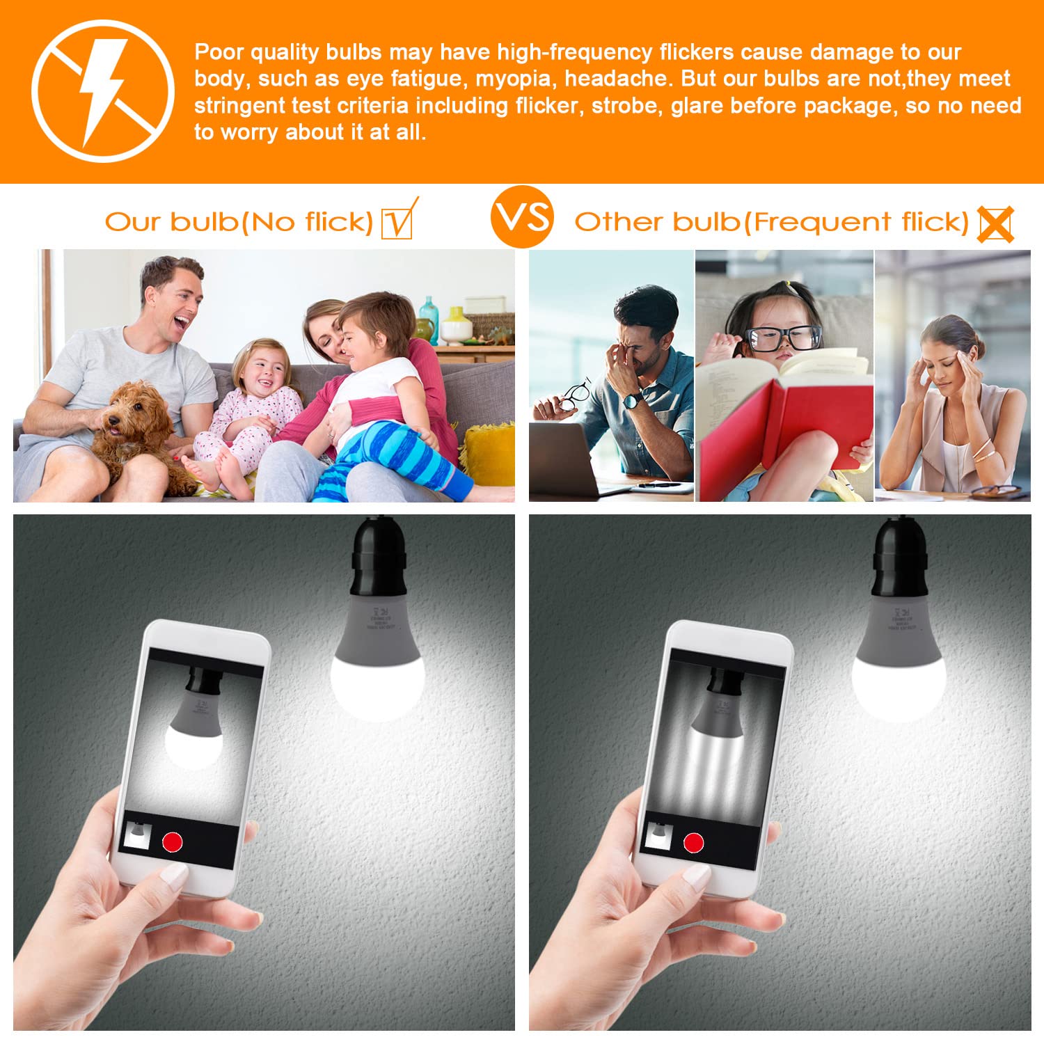 Yochoice 12Pack A19 Led Bulbs 100W Equivalent 5000K Daylight White E26 Medium Base Non-Dimm