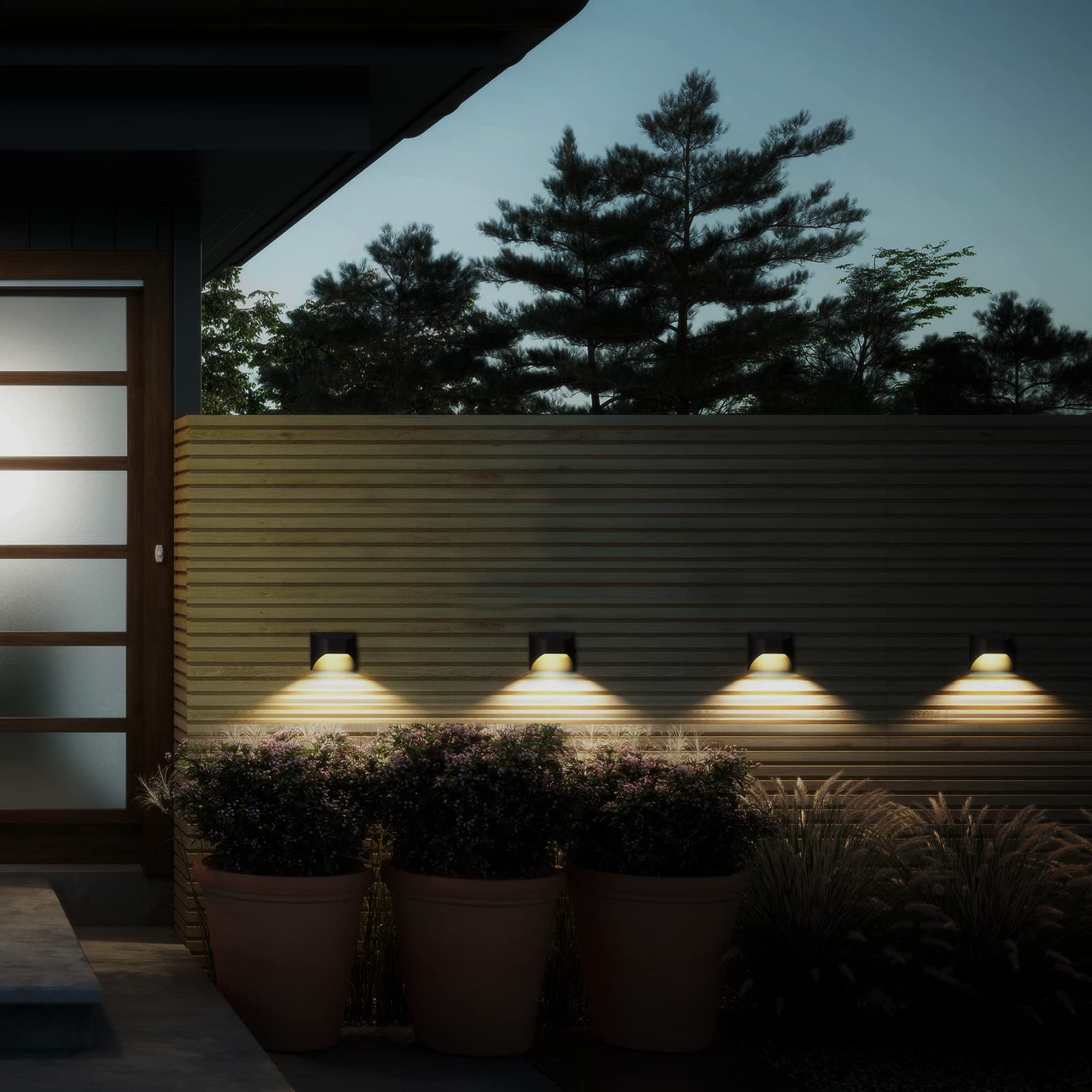 Vwcyl+ Solar Fence Lights - Solar Deck Lights - Solar Step Lights - Solar Stair Lights - Warm White/Daylight/Cool White Options