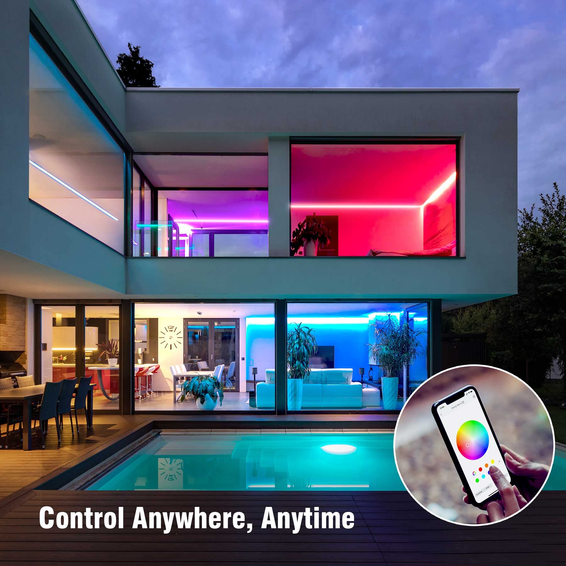 Sengled Smart Bluetooth Mesh Led Multicolor Light Strip, 5M (16.4Ft), Works With Amazon Echo And Alexa, High Brightness With 16