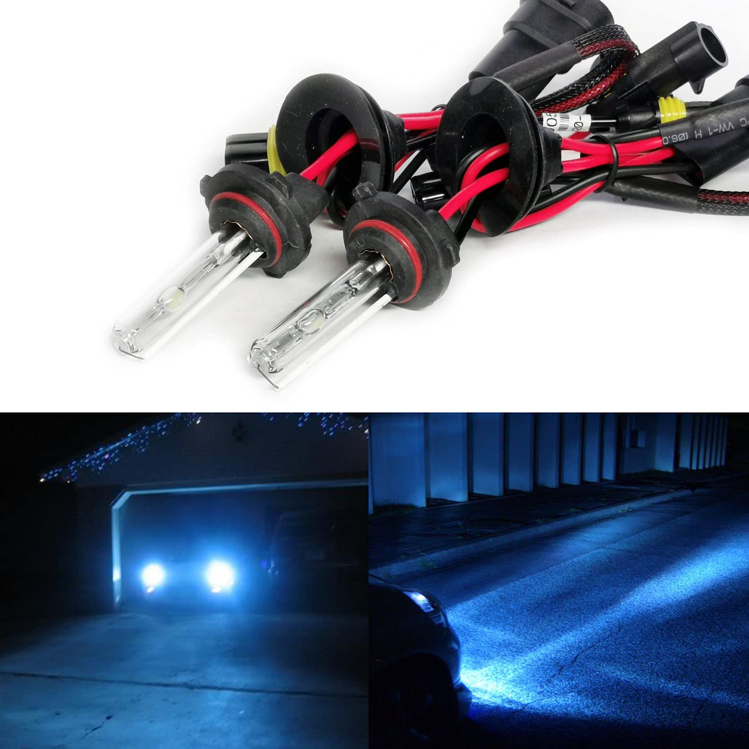 Troniz Hb4 9006 Xenon Hid Bulbs Ac 35W Super Bright Headlight Bulb Replacement Lamp, 10000K Deep Blue, Pack Of 2