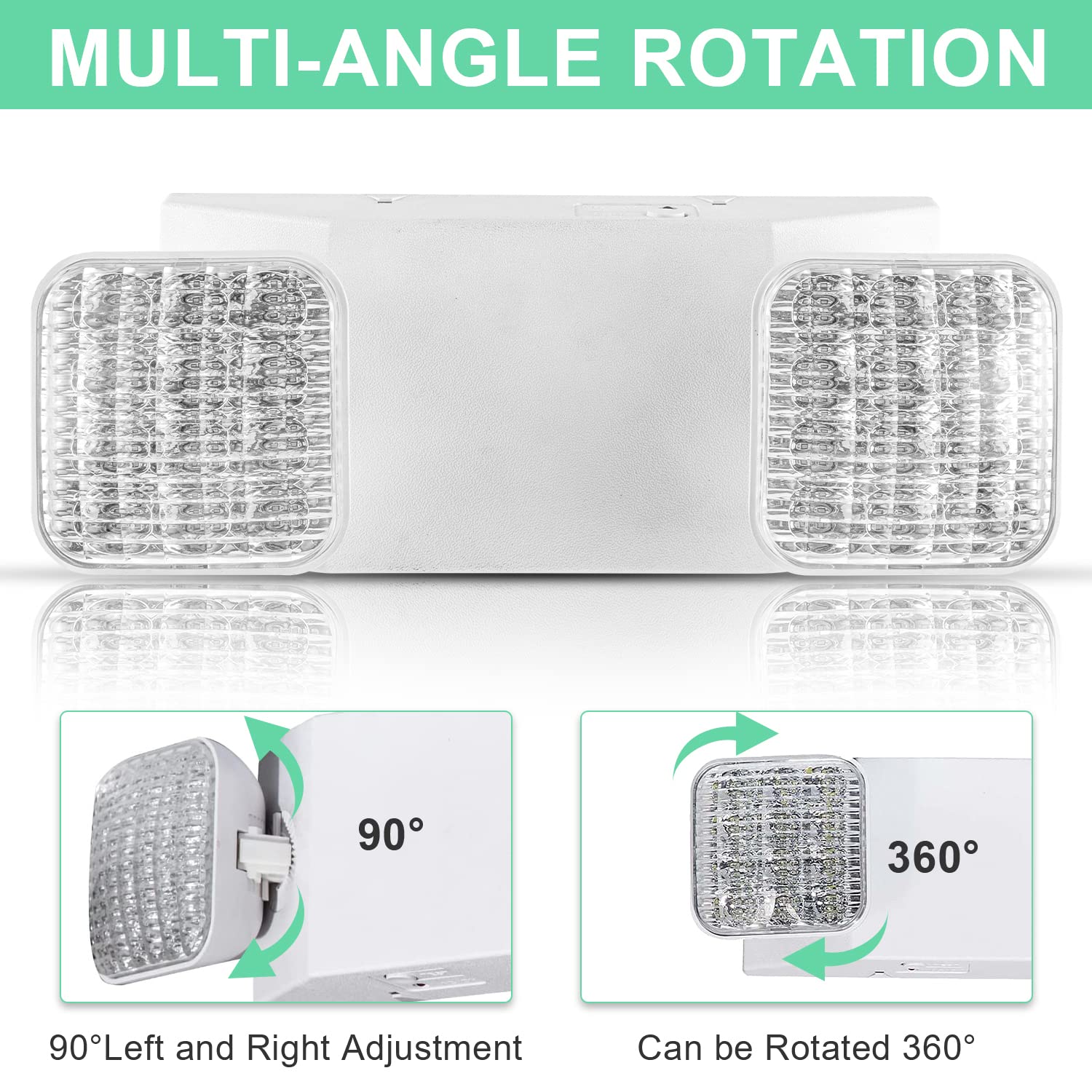 Ostek 4 Pack Led Emergency Exit Lighting Fixtures With 90 Minutes Long Backup Batteries