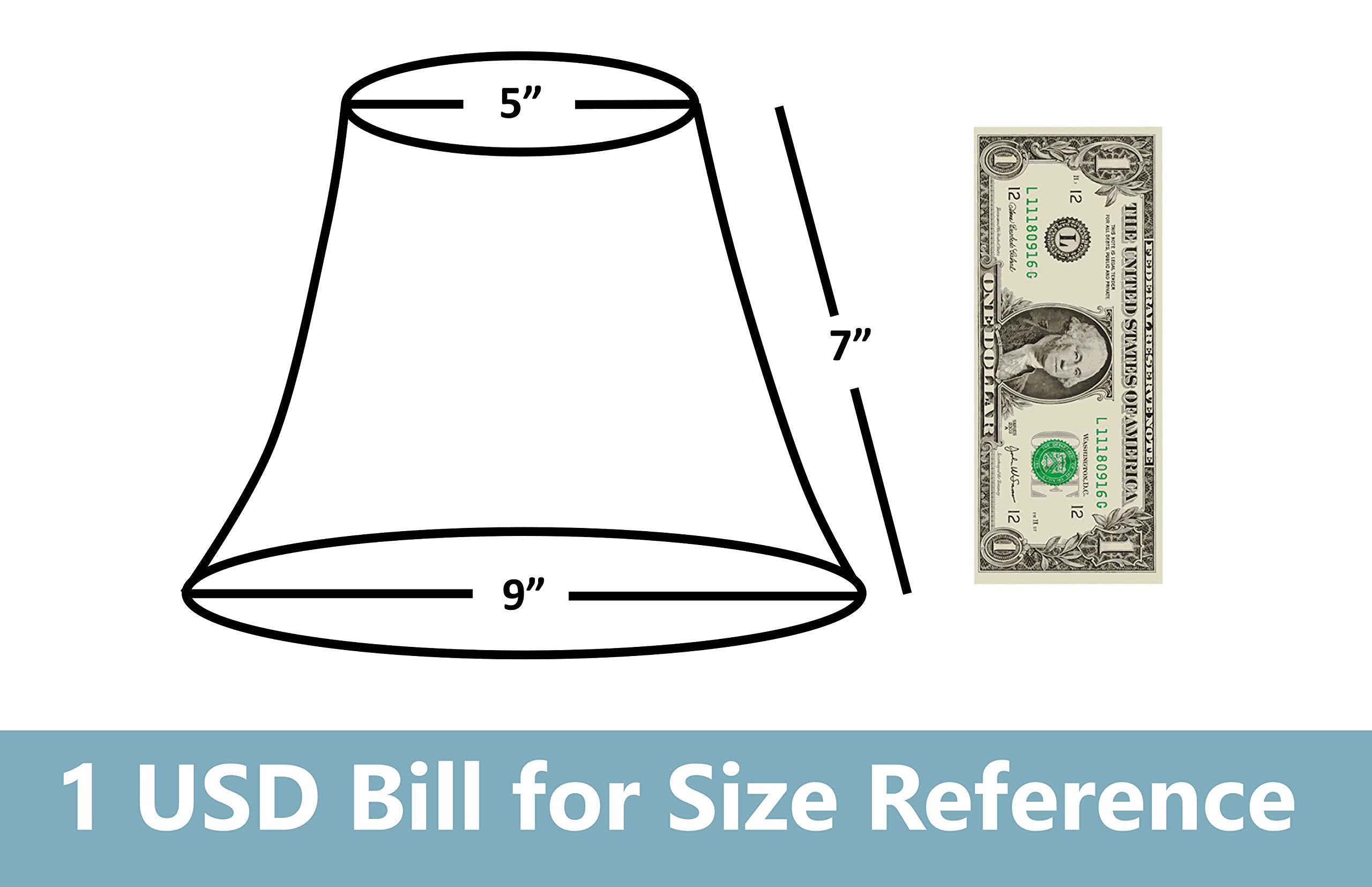 Urbanest Softback Bell Lampshade, Faux Silk, 5X9X7, Kelly Green, Spider-Fitter