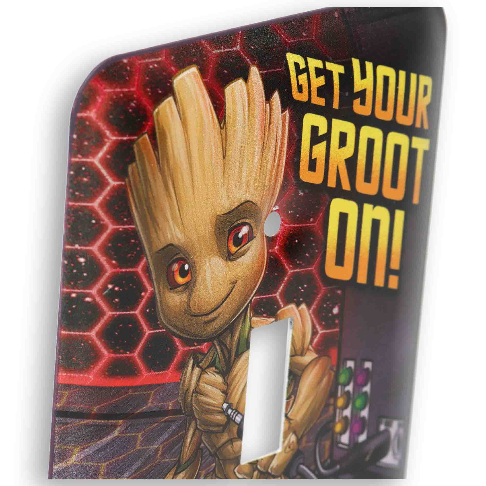 Marvel Groot Metal Light Switch Plate - Groot Switch Plate Decoration For Bedroom Or Man Cave - Get Your Groot On!