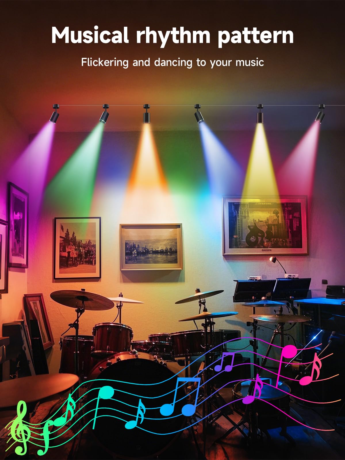 Tyute RGB Color Changing Spotlights - Dimmable LED Downlights, App & Remote Control, Model SSG-402, 16 Million Colors