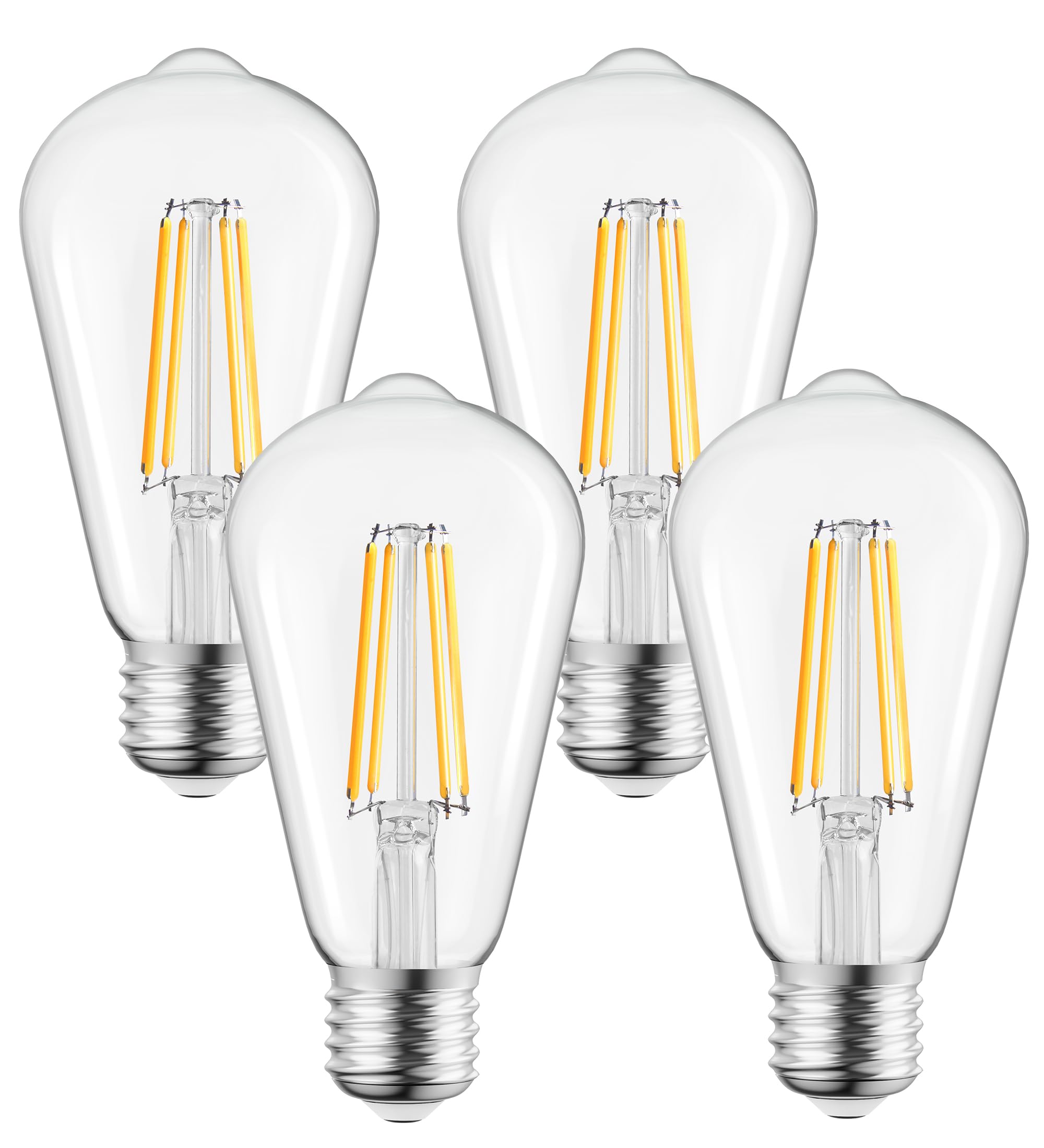 Brightown 12 Pack Led Edison Bulbs, 6W, Equivalent 60W, High Bright 2700K Warm White,750 Lumens, Non-Dimmable, E26 Medium Base S