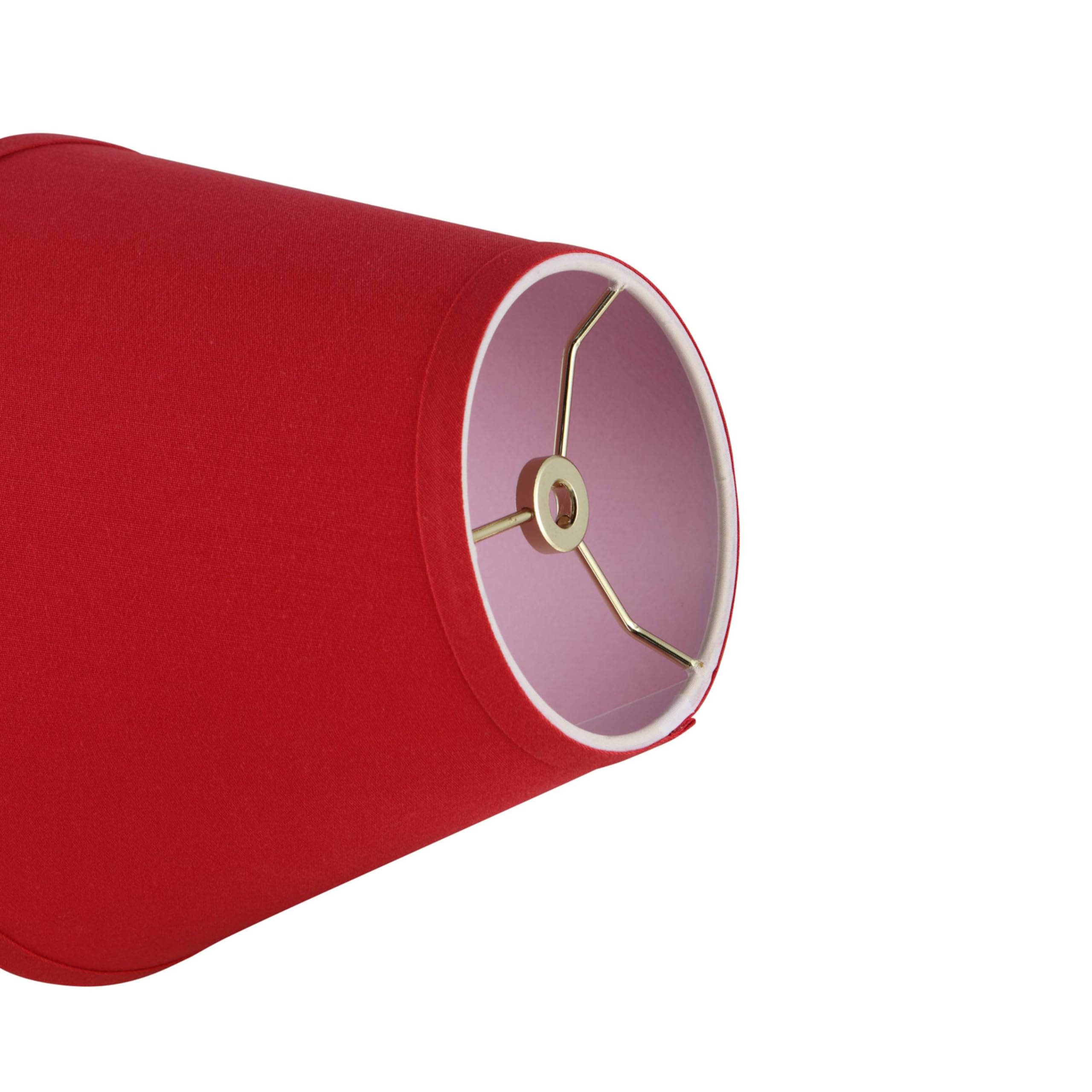 Aspen Creative 32431, Empire Hardback Lamp Shade, 5&quot; X 9&quot; X 7&quot;, Rich Red Fabric W/Spider Fitter