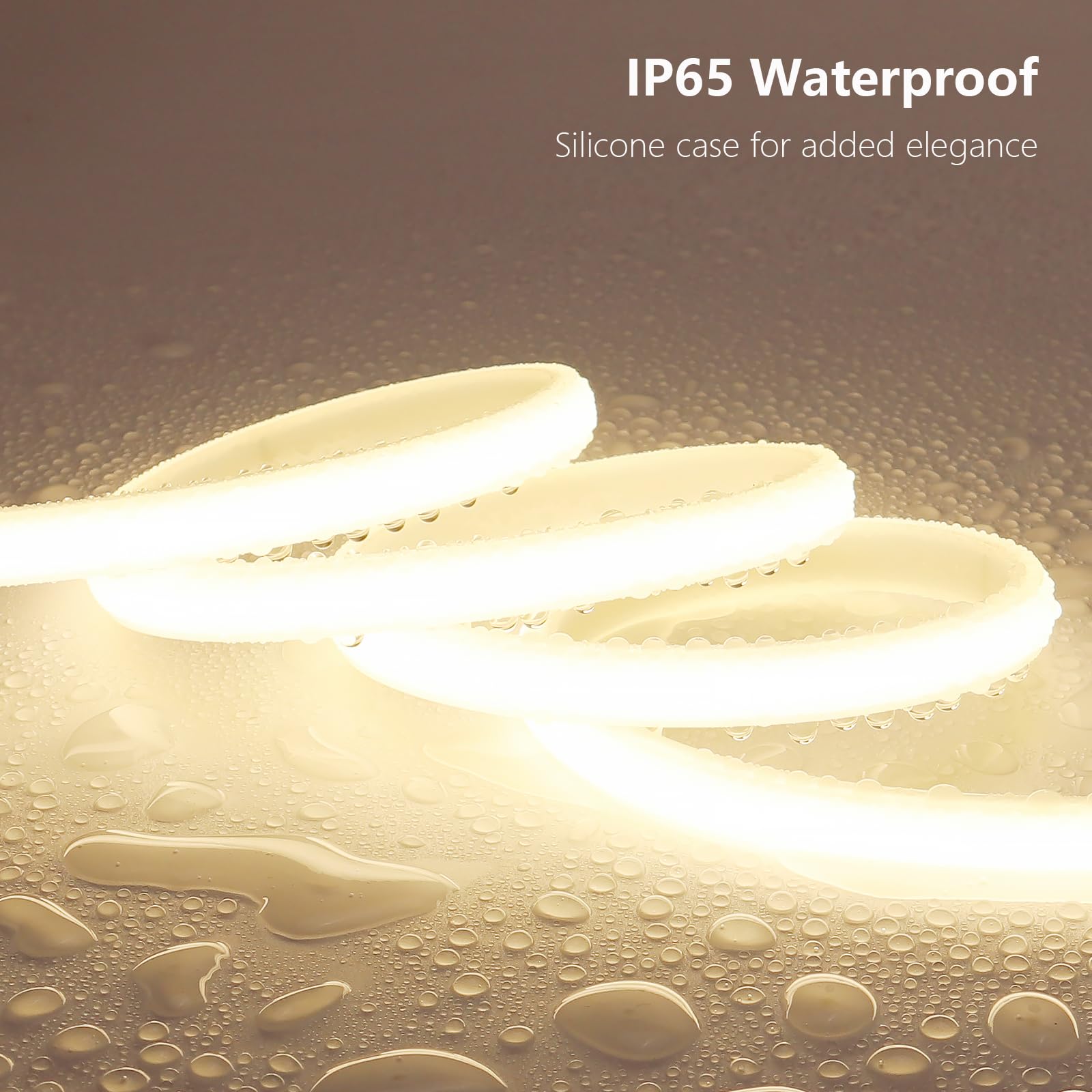 Benlun Ac 110V Cob Led Strip Light Outdoor Waterproof 65.6Ft, 4000K Natural White Super Bright 200W Cri 90+ Led Rope Lights, Ip65 Flexible Cuttable, For Bedroom Garden Commercial House