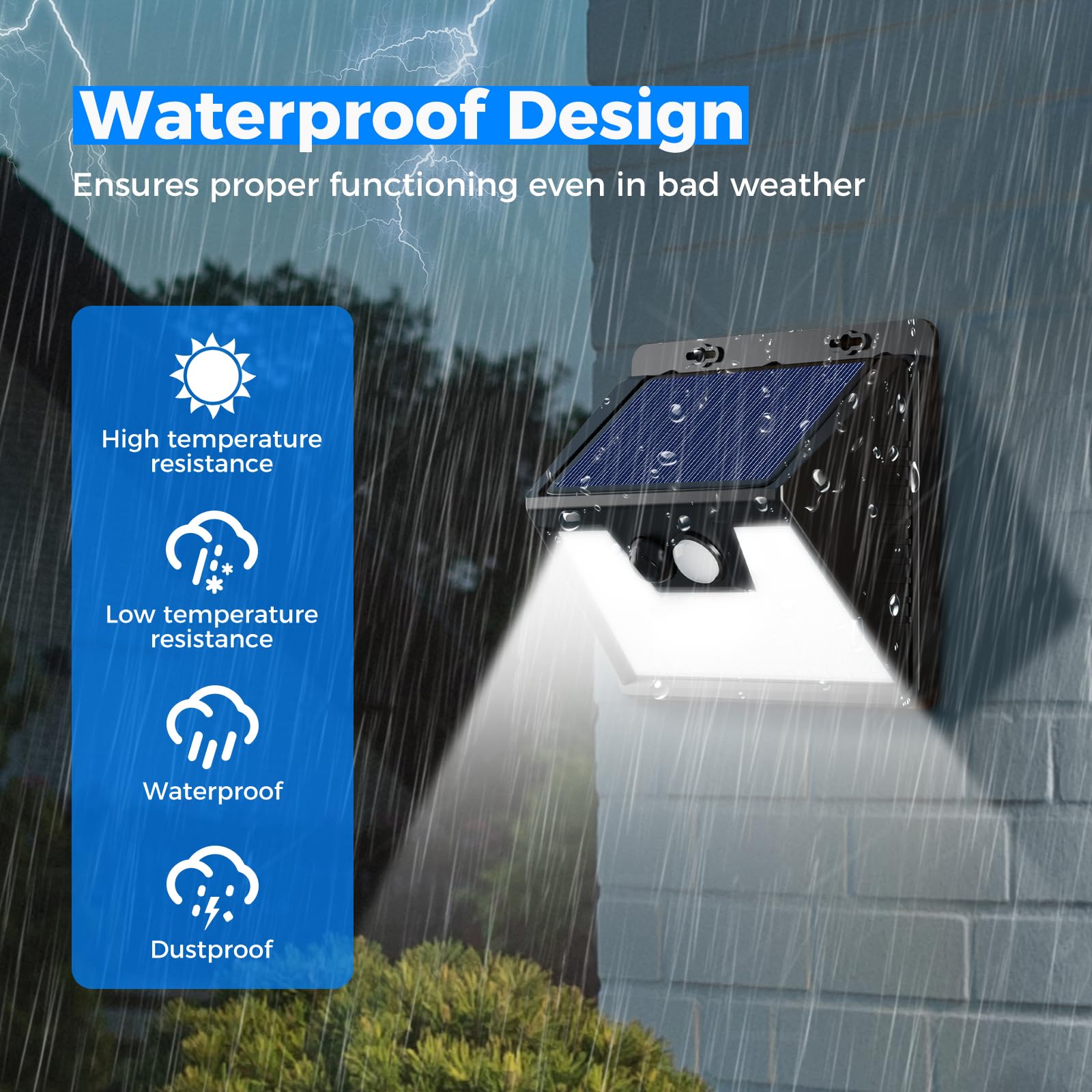 Peasur Solar Lights Outdoor, 140 LEDs, 3 Lighting Modes, Waterproof, 12 Pack, 6000K Black, Model YHM-01B