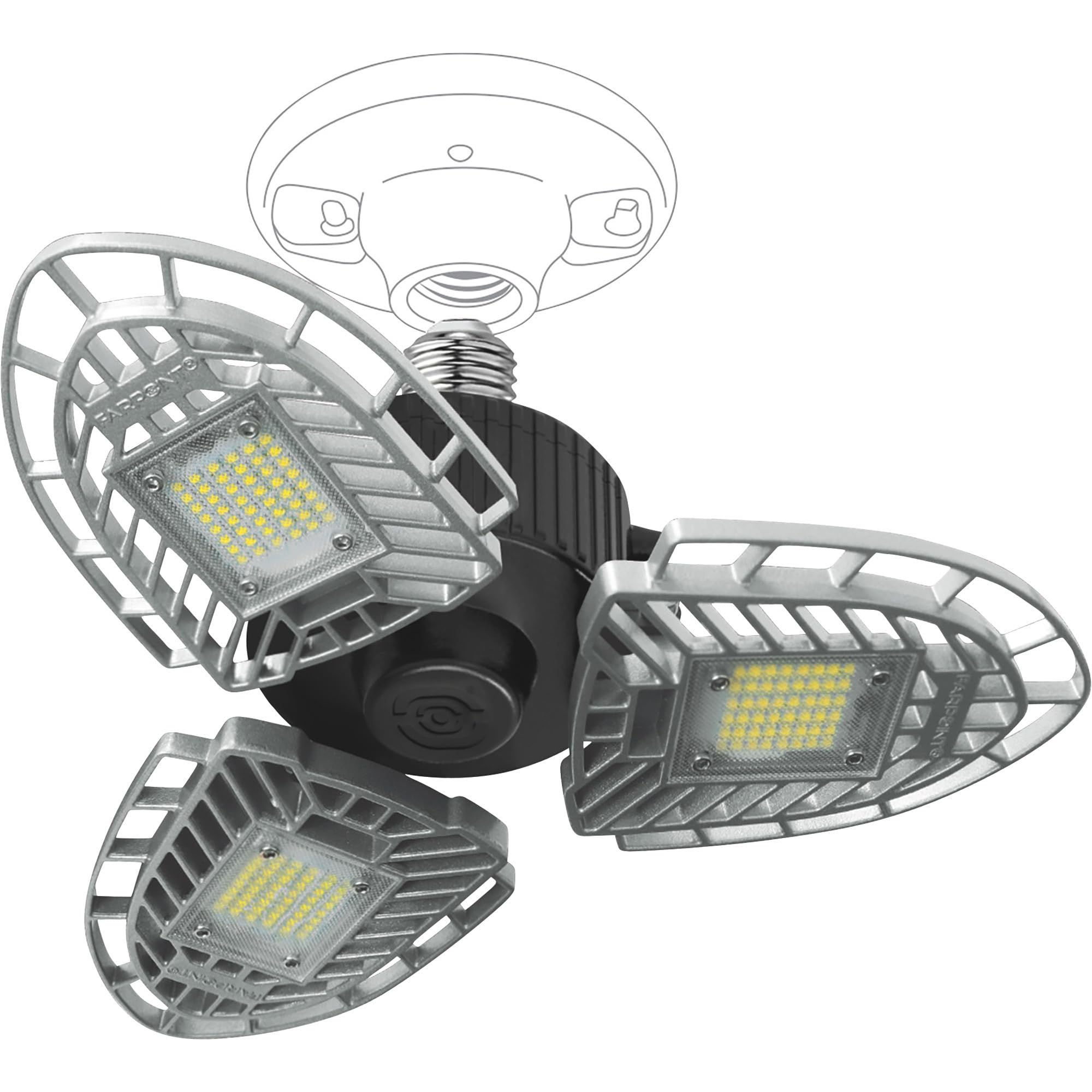 Farpoint Led Swivel Garage/Ceiling Light - 6000 Lumens, Model# Flfb6004