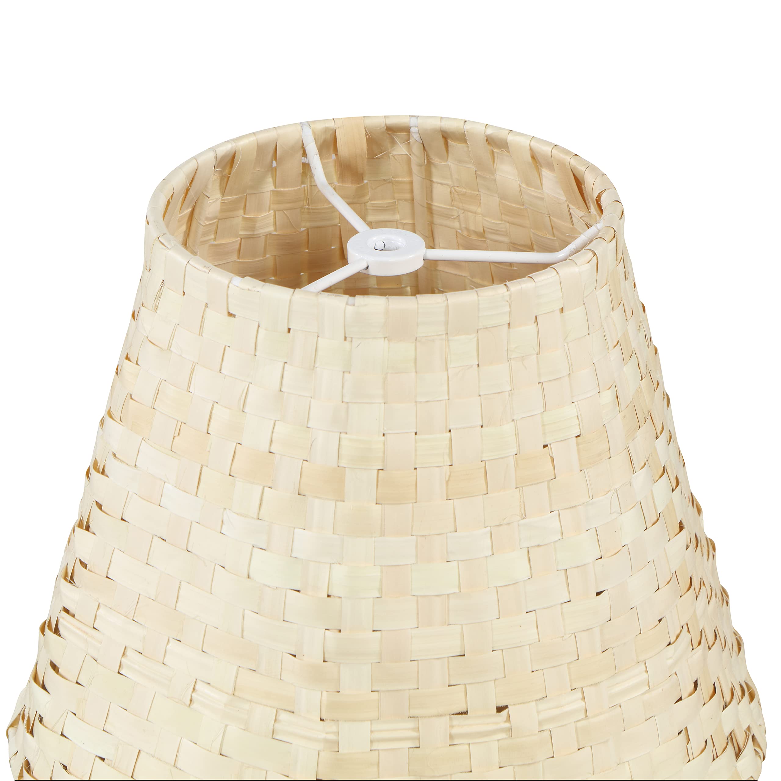 Aspen Creative 32984, Empire Natural Palm Leaf Spider Shade, 6'' Top X 10'' Bottom X 8'' Slant