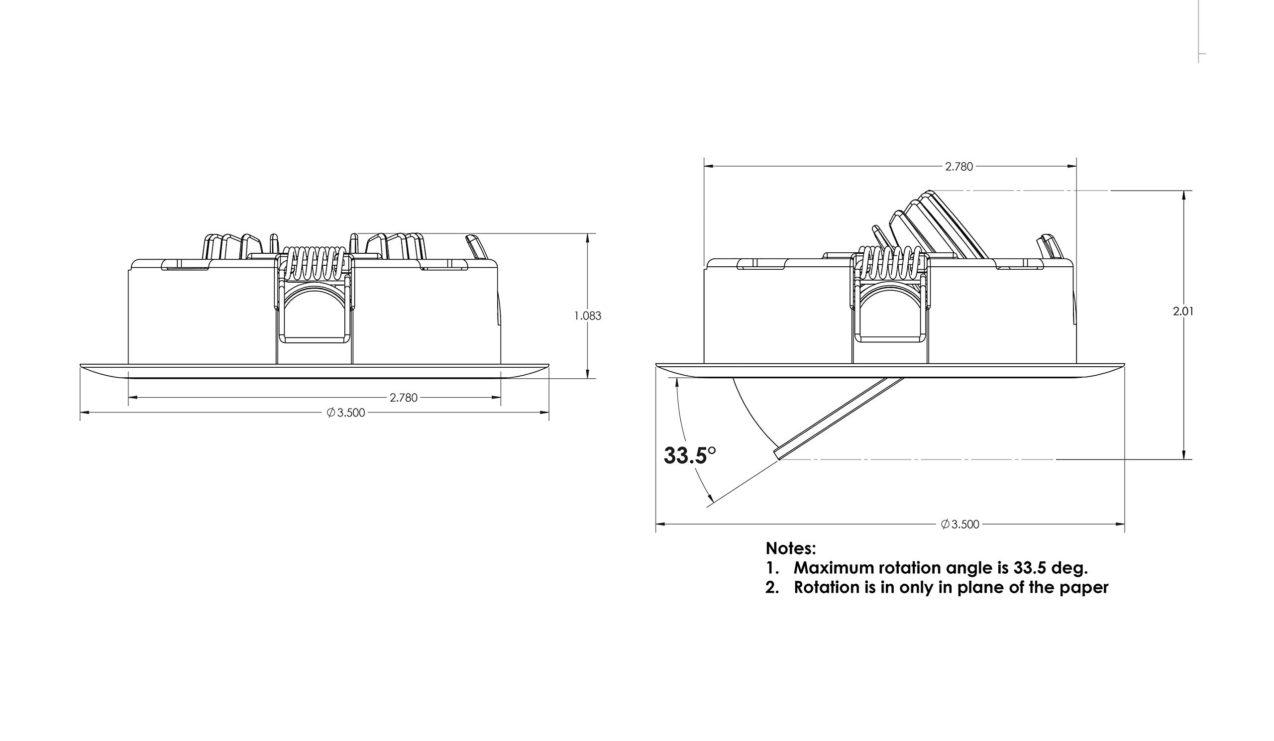 Mirage Down Light, White, Warm White, Positionable