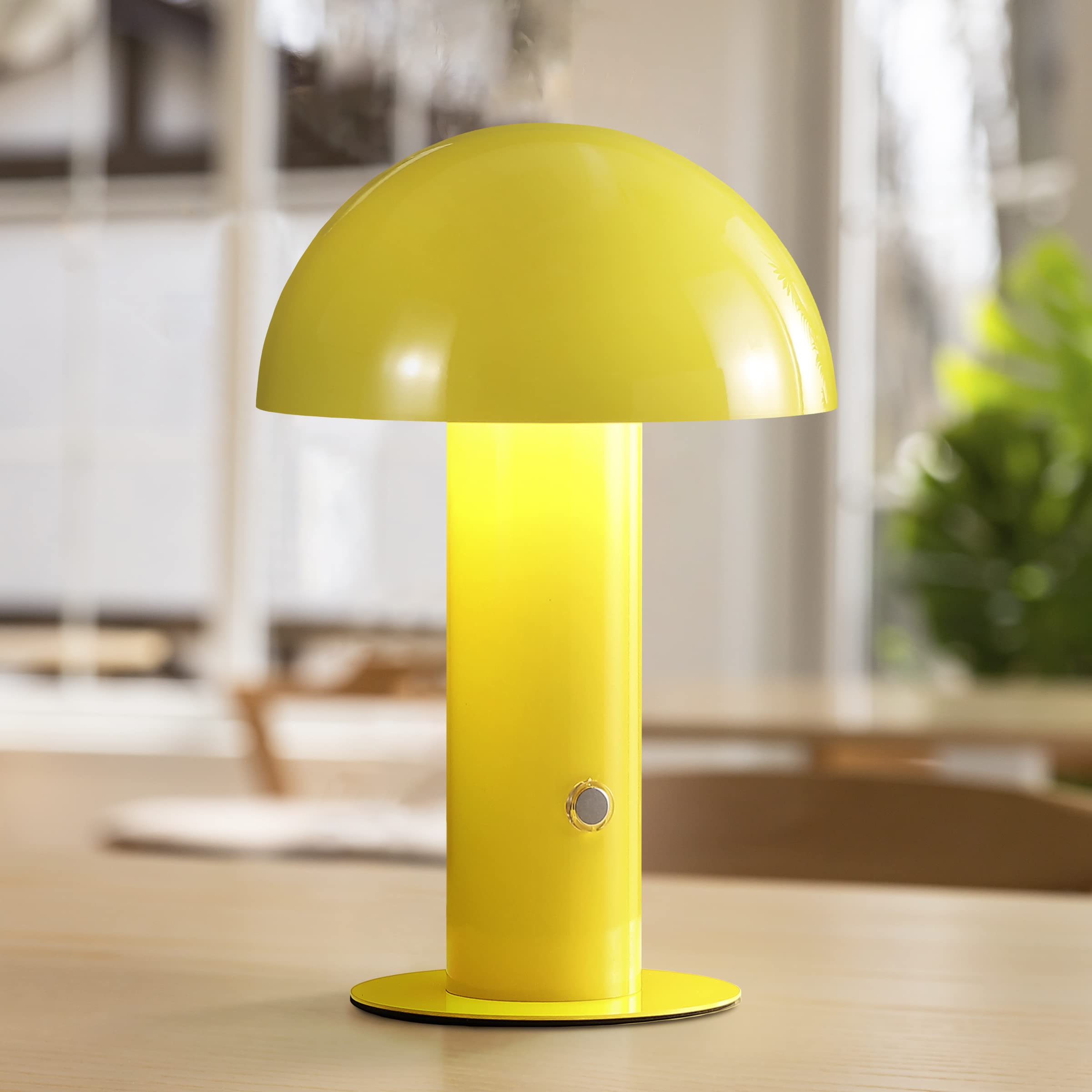 Jonathan Y Jyl7115C Boletus 10.75'' Contemporary Bohemian Rechargeable/Cordless Portable Iron Integrated Led Mushroom Table Lamp