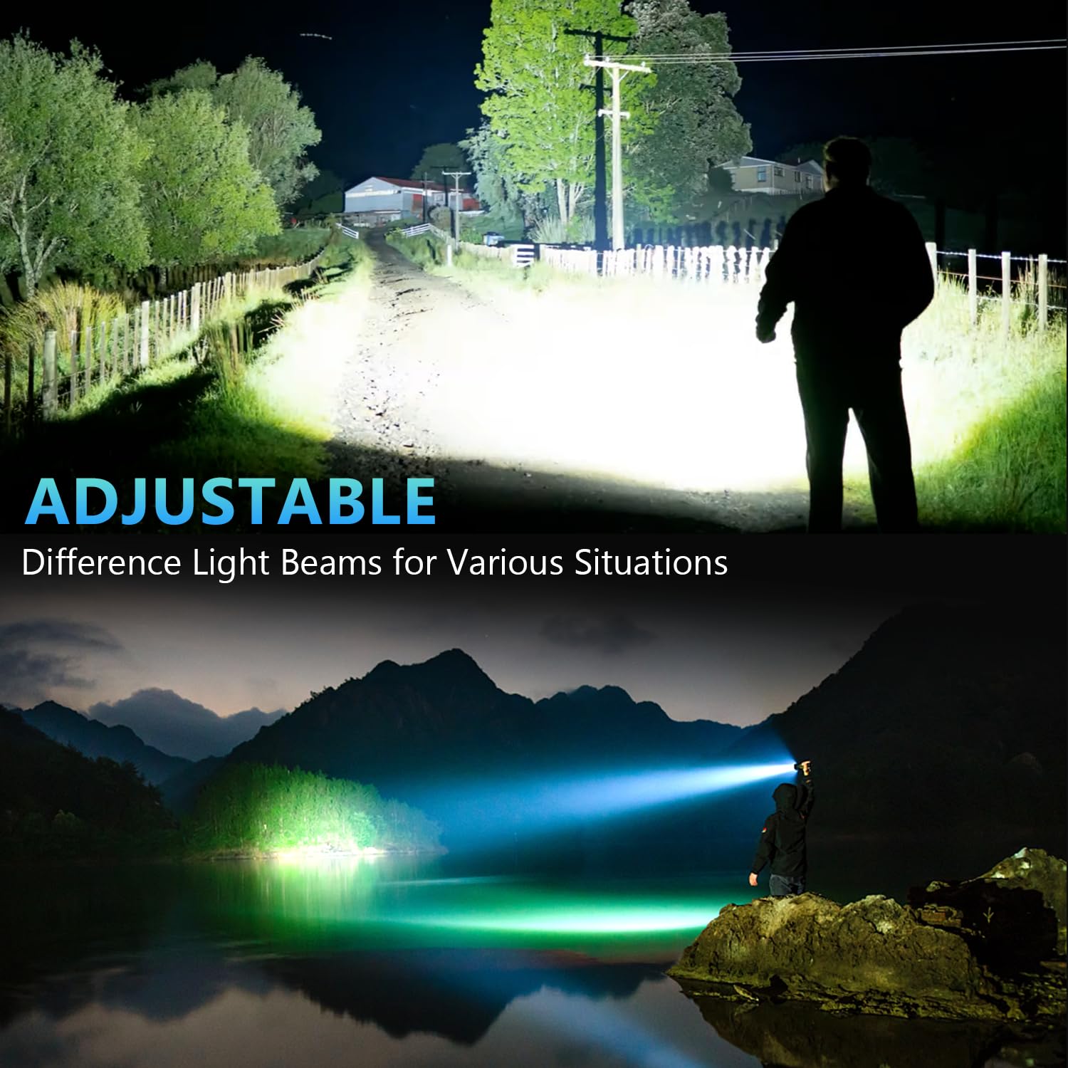 Myipyi Rechargeable Led Flashlights High Lumens, 990000 Lumens Super Bright Powerful Flashlight, 5 Modes Flash Light, Ipx6 Waterproof Tactical Flashlights For Home, Camping, Emergencies