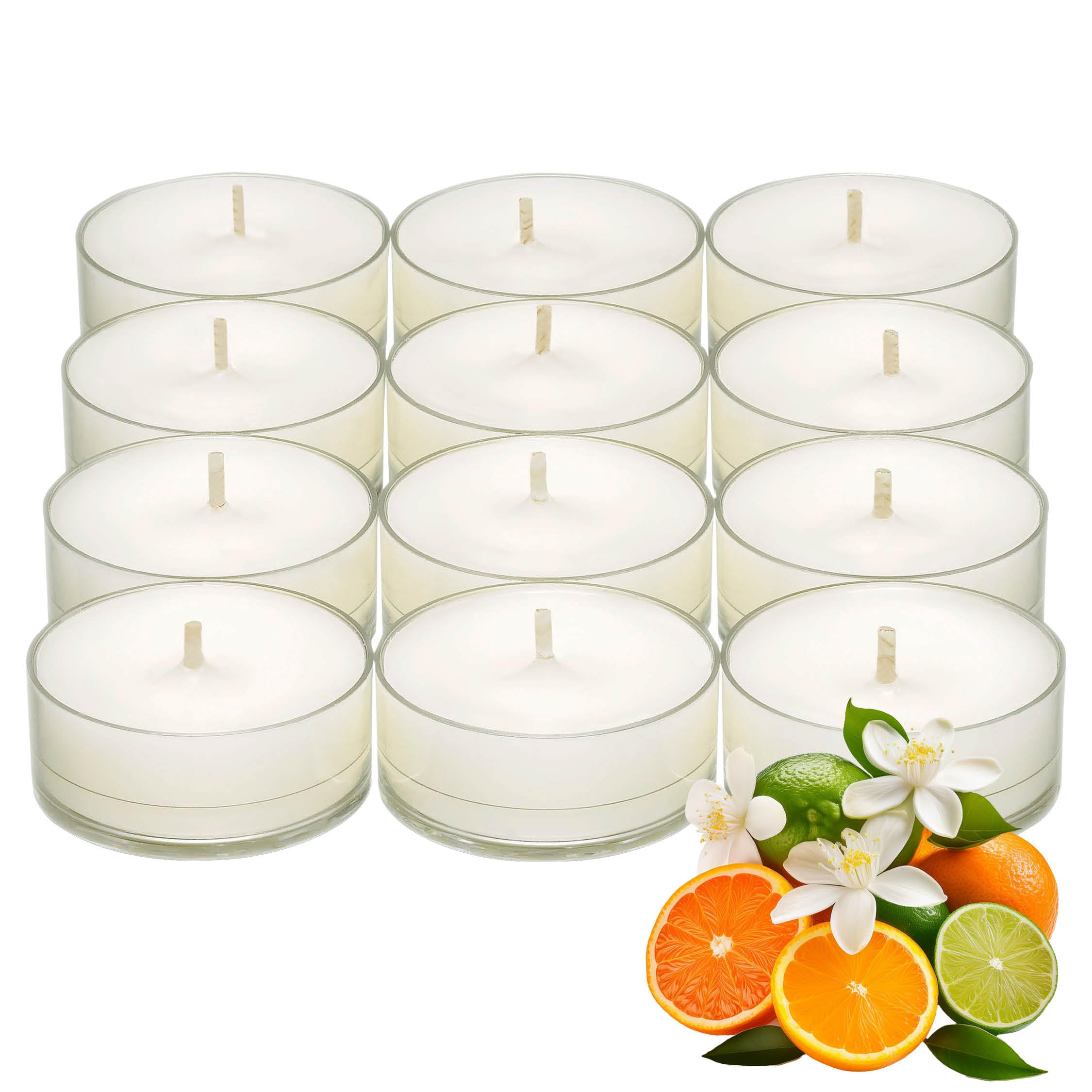 Partylite Tea Lights Candles  Crisp Linens With Jasmine And Lily Scent  Gift Set Of 12  Aromatherapy With Up To 4 To 6 Hours Burn Time  Ideal For Home Decor  Holiday Gifting & Celebration