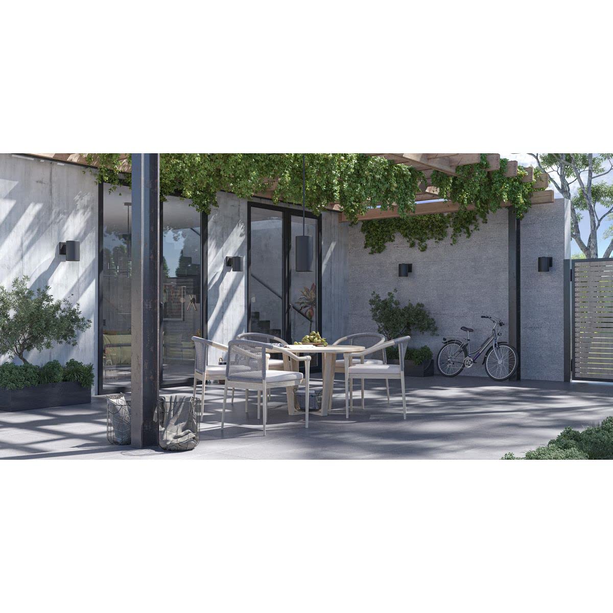 Progress Lighting Cylinder Collection Modern Outdoor Ceiling Light 5in Black Aluminum P5774-31