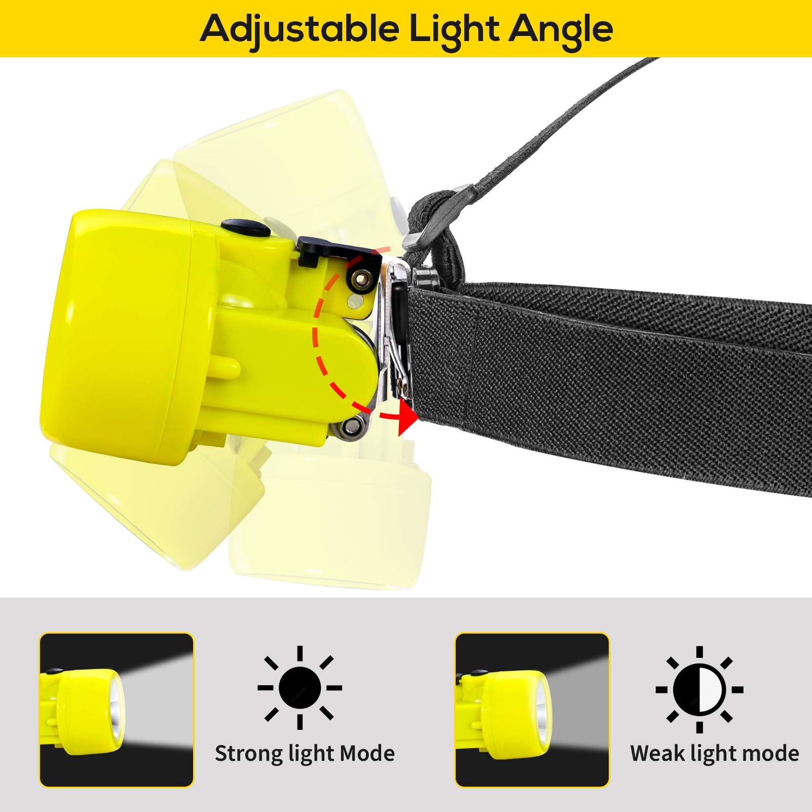 Hunting Friends Super Bright LED Mining Headlamp, Rechargeable, Waterproof, KL3.0Y, White
