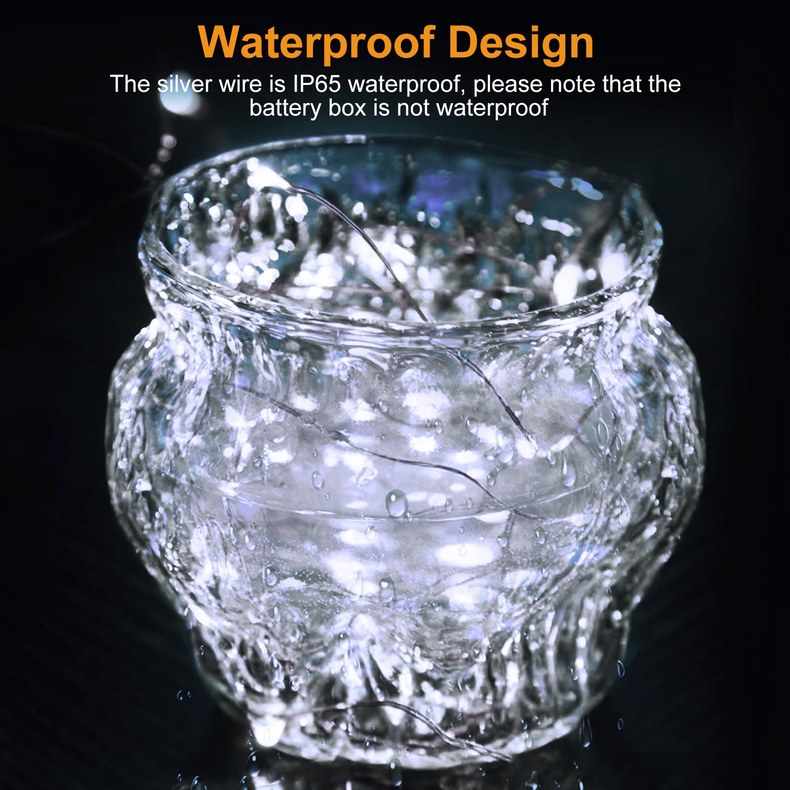 Btfarm 30 Pack Led Fairy Lights Battery Operated [3 Modes] Twinkle Lights, 7Ft 20 Led Mini String Lights Mason Jars Silver Wire Small Christmas Wedding Party, Cold White