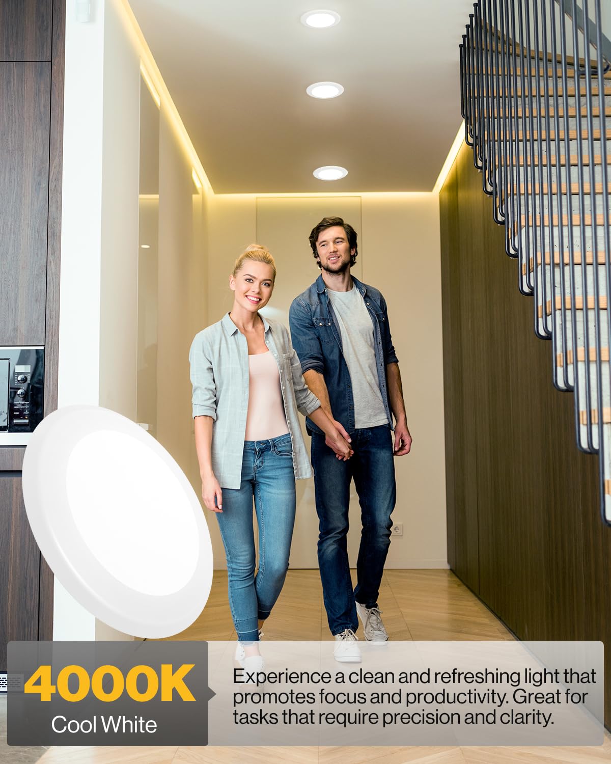 Sunco 48 Pack 5/6 Inch Led Disk Lights, Flush Mount Disc Recessed Ceiling Can Lighting, 1050 Lm, 4000K Cool White, Dimmable, 15W