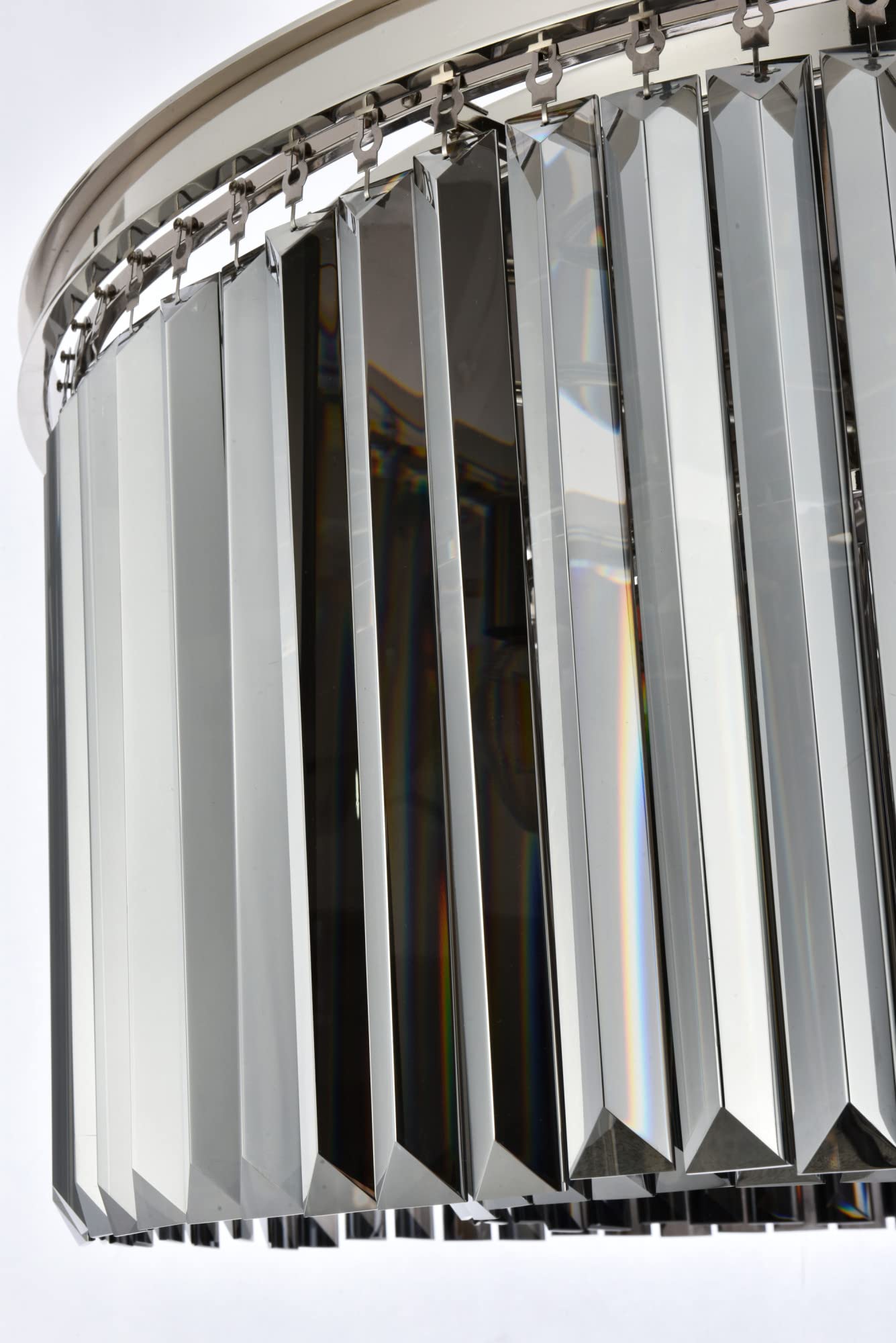 Elitco Lighting Urban Classic Sydney 8-Light Metal Royal Cut Flush Mount - Matte Black Finish