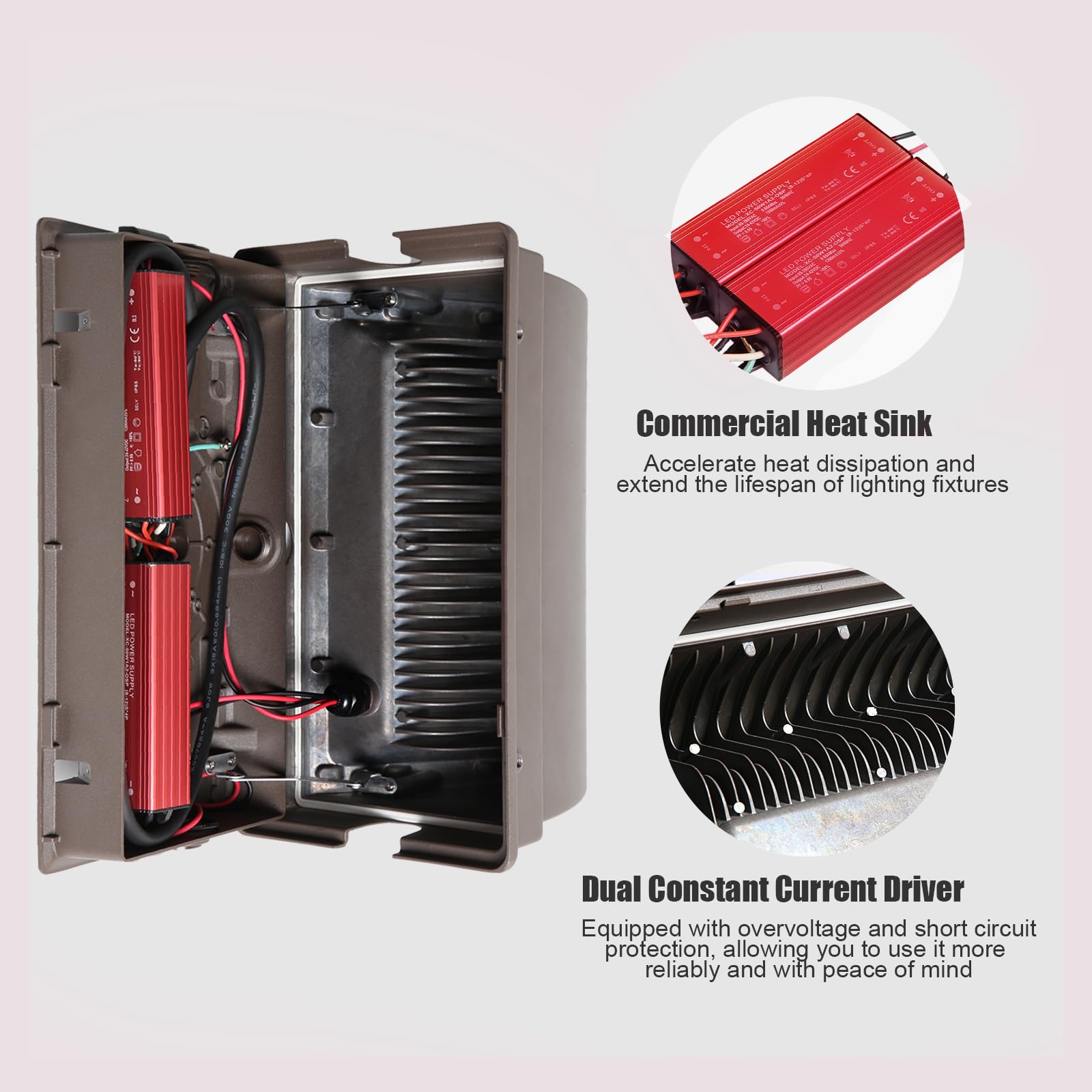 Tomourd 120W Led Wall Pack Outdoor  Super Bright Wallpack Lights  5000K Ip65 Waterproof Exterior Security Commercial Wall Mount Flood Lighting For House Building Shop 6 Pack