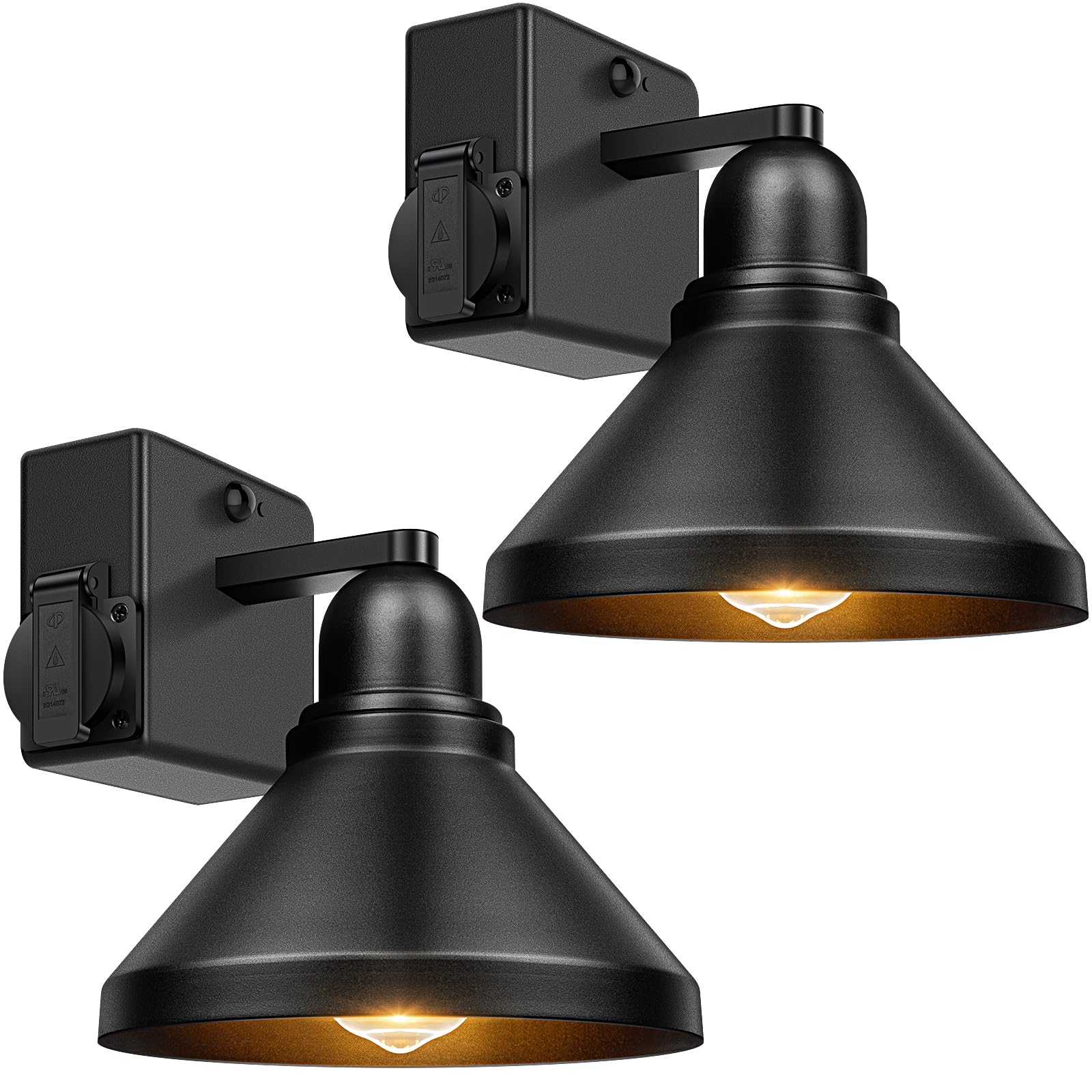 Brightever Motion Sensor Outdoor Wall Lights, Dusk To Dawn Porch Lights Outdoor Wall Sconces, Exterior Barn Lighting Fixtures Wi