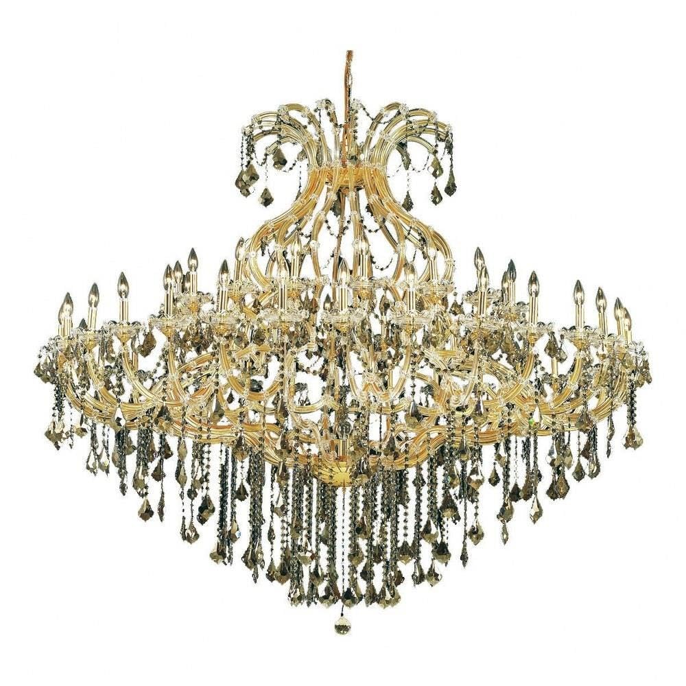 Elegant Lighting 2800G72G/RC Maria Theresa Collection 49-Light 72" Gold Chandelier with Clear Royal Cut Crystal