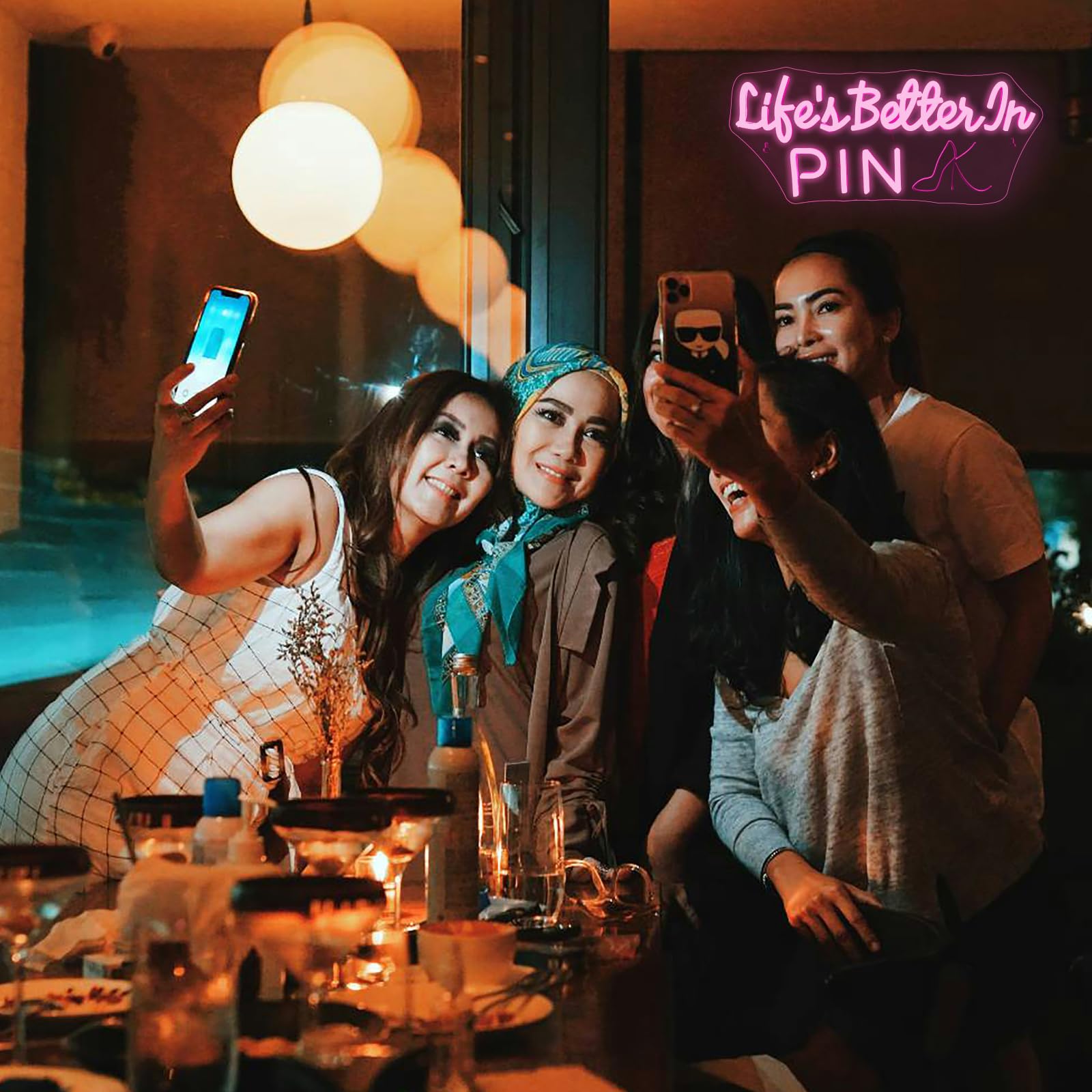 Faxfsign Life'S Better In Pink Neon Sign Pink Neon Signs For Wall Decor Heels Led Neon Lights For Bedroom Wedding Home Baceloret