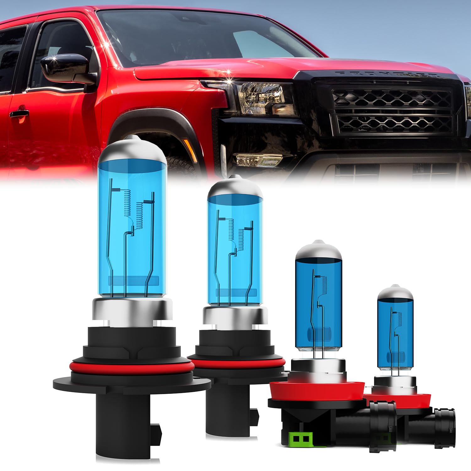 Leccibub Light Bulbs Compatible With Nissan Frontier 2005-2019, 9007 High Low Beam + H11 Fog Lights Halogen Light Bulb Combo, Su