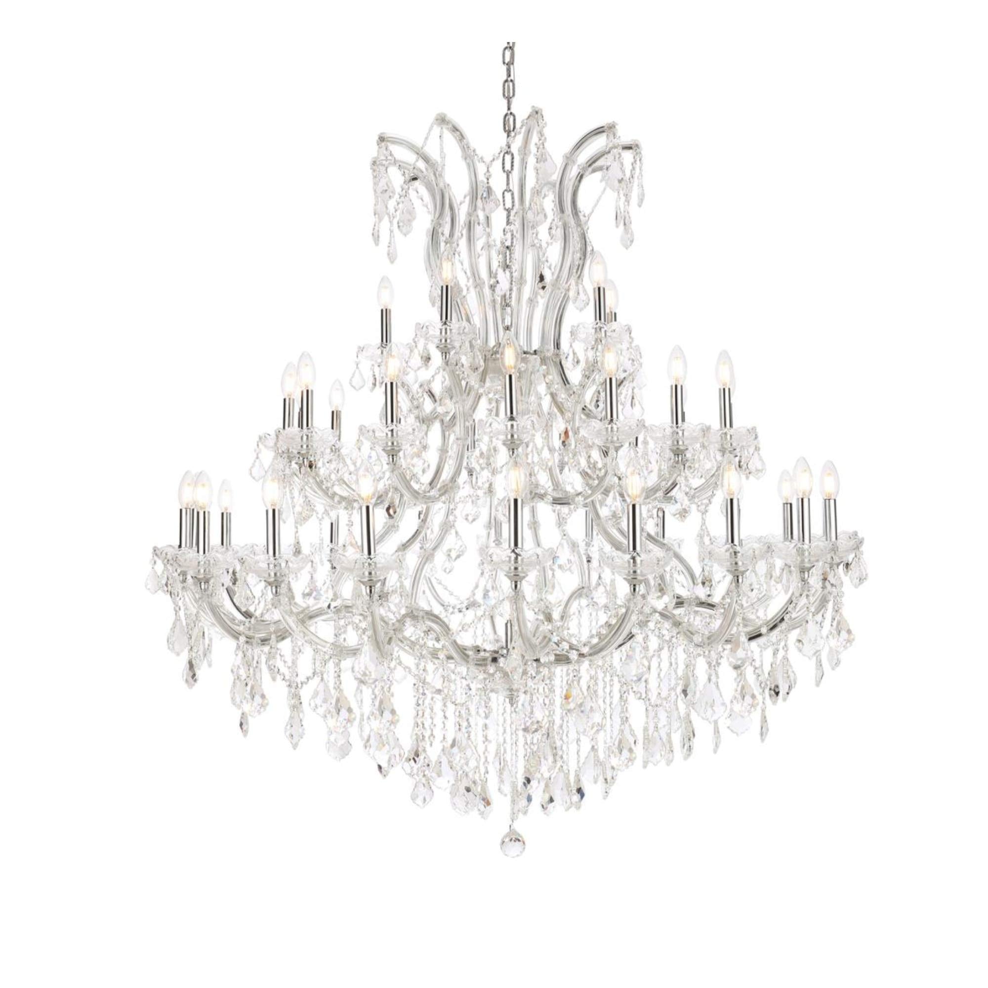Elegant Lighting Royal Cut Crystal Chandelier 52in Chrome Model 2800G52C/RC