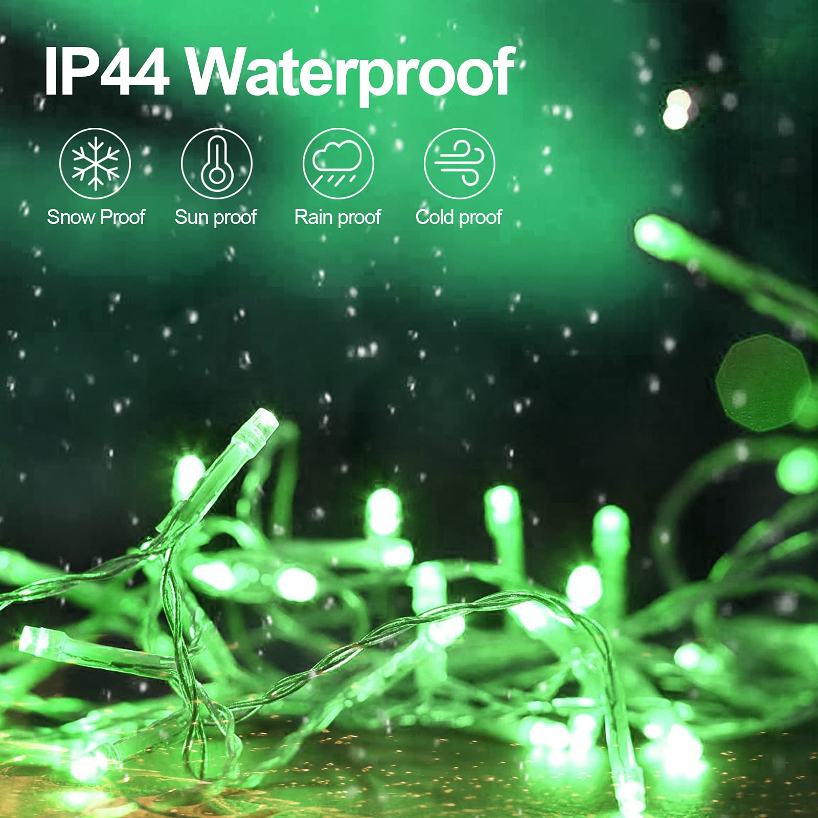 Jxledayy 1000 Led Christmas Lights 403 Ft Green Waterproof Fairy Lights For Outdoor Decor
