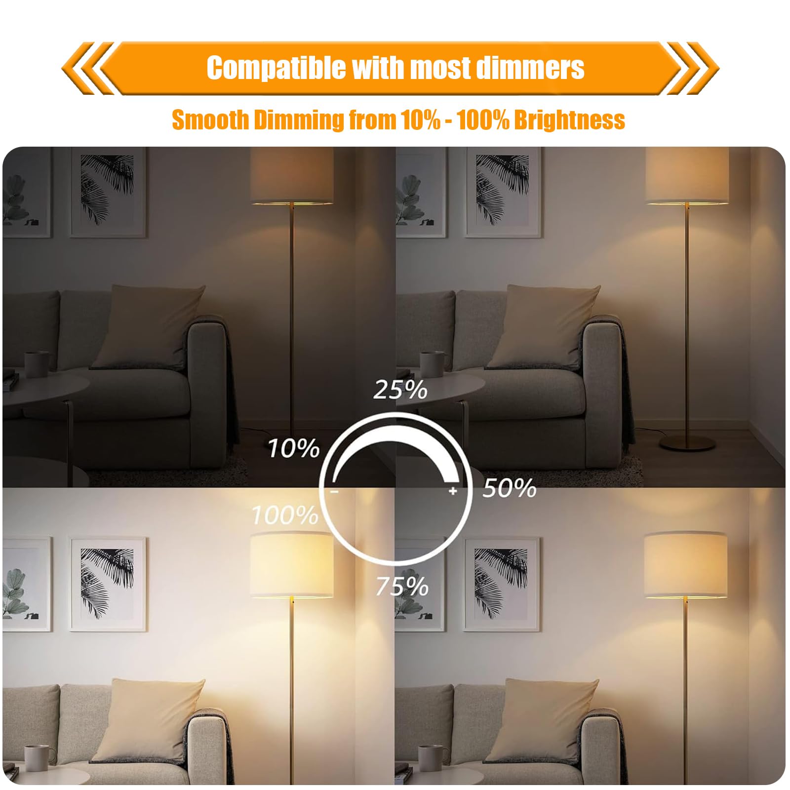 Winsaled T45 Dimmable E26 Led Bulb 60 Watt Equivalent,Vintage E26 Edison Bulbs,Tubular Clear Decorative Light Bulb,2700K Led Lig