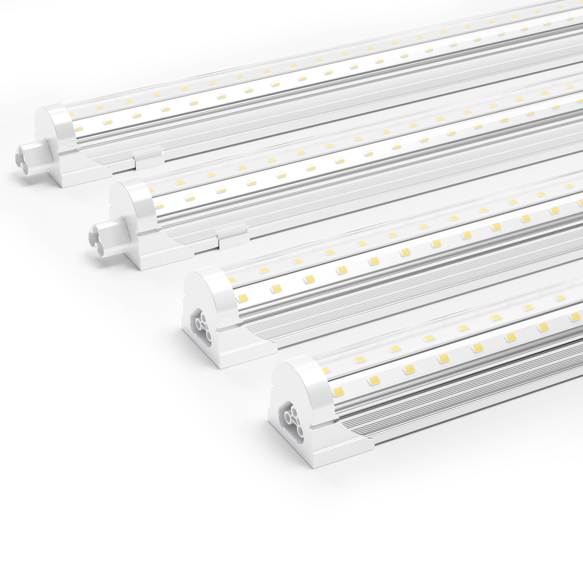 Ensenior 4 Pack 8 FT Led Shop Lights, 6000K Clear White, 10000LM Super Bright, 72W Equivalency 936W, Commercial Bay Lighting, U-