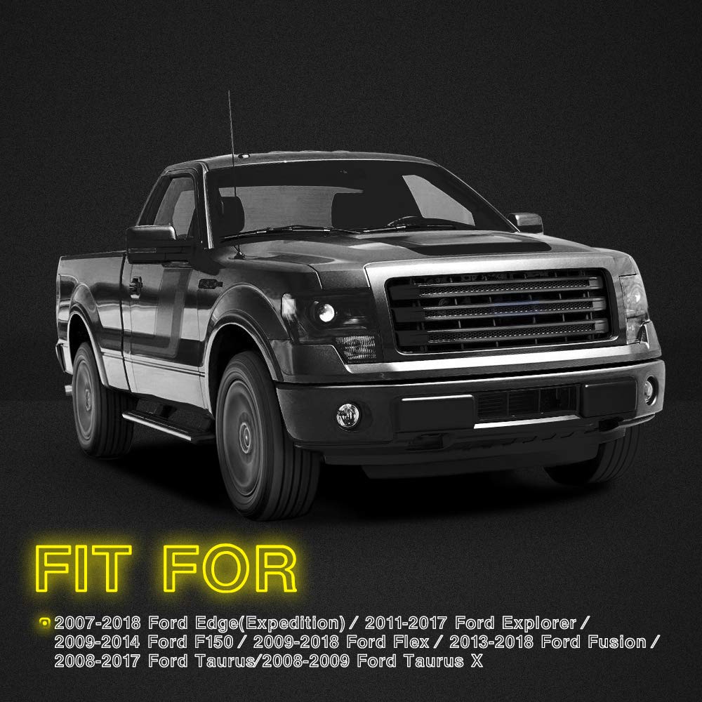 Car Rover Full Led Side Mirror Puddle Light Assembly With 6000K Xenon White Replacement For Ford F-150 Expedition Explorer Edge Flex Fusion Taurus X (Pack Of 2)