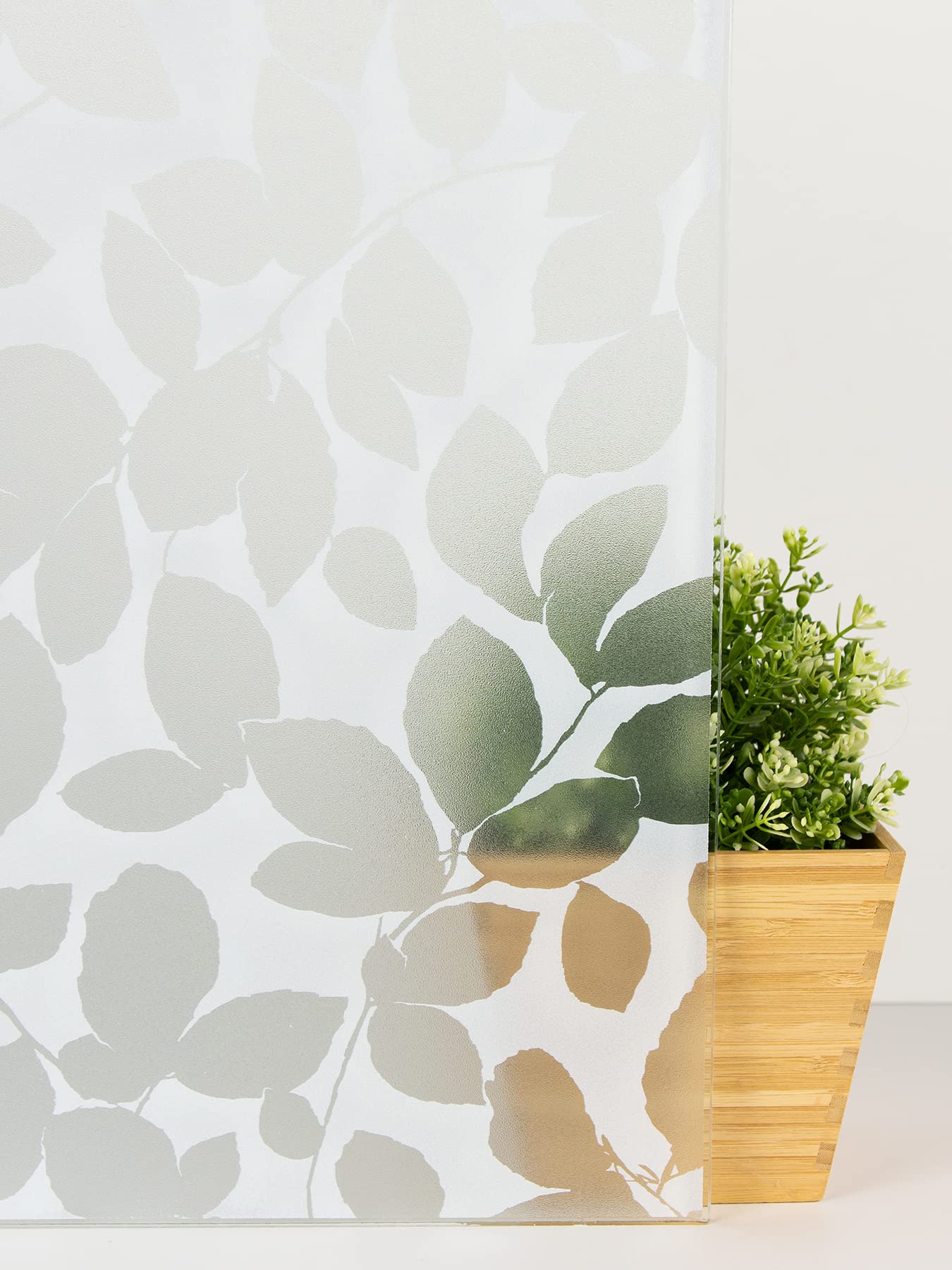 Fablon Leaf Window Film, Transparent, Model FAB10339, Plastic Material