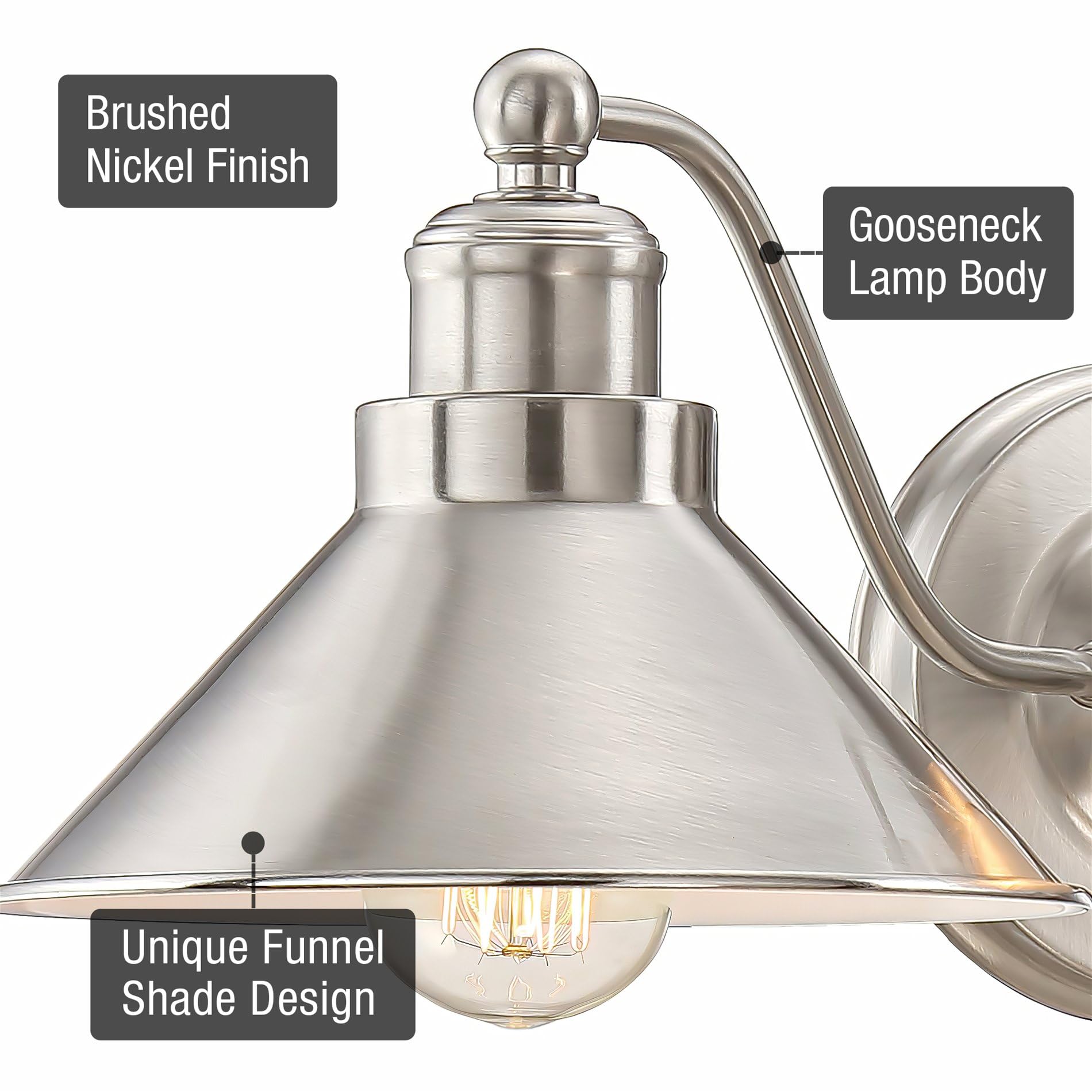 Kira Home 3-Light Vanity Light, Modern Industrial, Brushed Nickel, 25.5in, Metal, Model RV-WB4833-BN