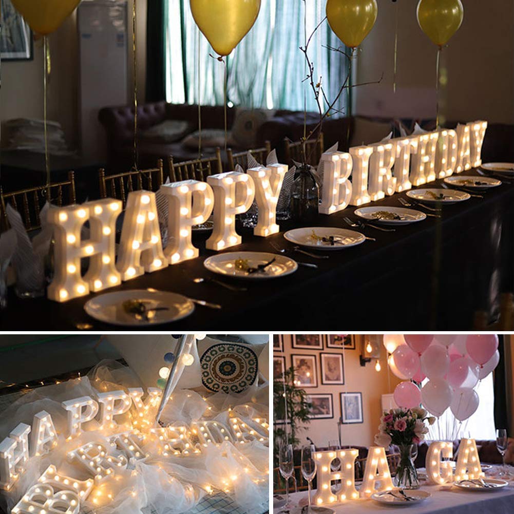 MUMUXI Light Up Letters and Numbers | Battery Powered | Bright Acrylic Decoration for Weddings, Birthdays, and Parties | Color Y