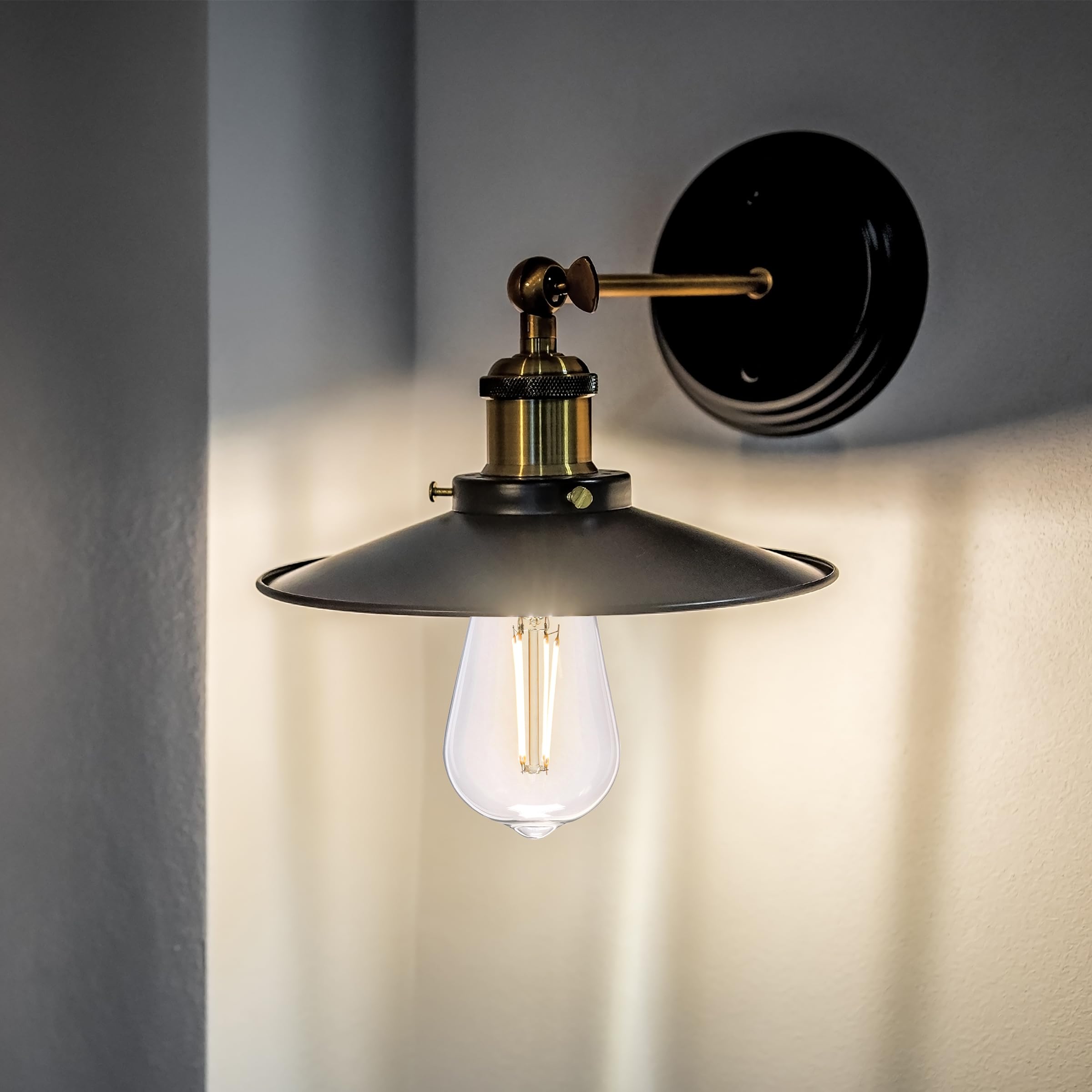 Feit Electric St19 Vintage Edison Led Light Bulb, 60W Equivalent, Dimmable, 2100K Warm Light, 400 Lumens, Straight Filament Clea