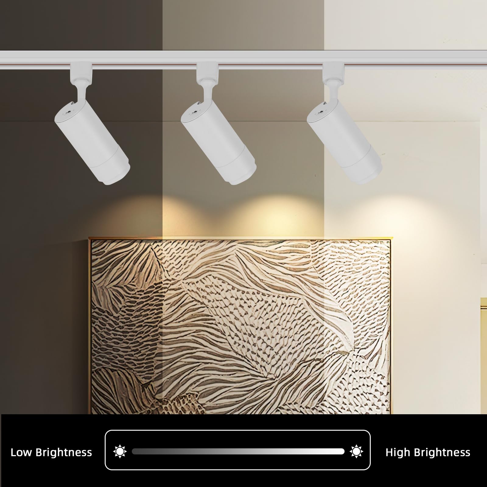 Led Track Lighting Heads Dimmable 24W 5Cct 2700K/3000K/3500K/4000K/5000K,Single Circu H Track Lighting Heads,Zoomable Beam 15° To 60° Ideal For Accent Art And Task Lighting,(3 Pack - White-5Cct)