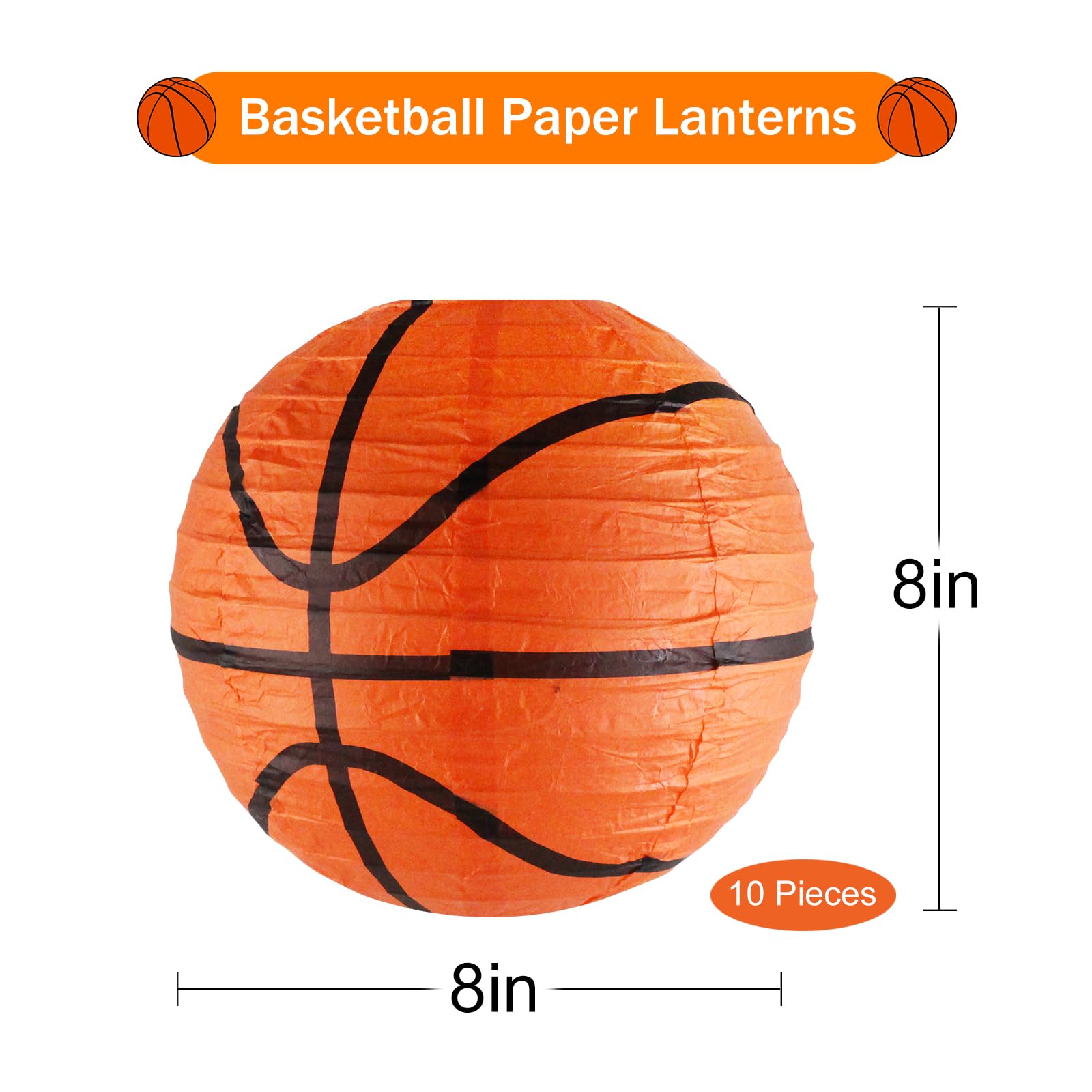 Yunxuan Baseball Party Decorations White Hanging Paper Lanterns For Sports Birthday Party Baby Shower Super Bowl Party Decoratio
